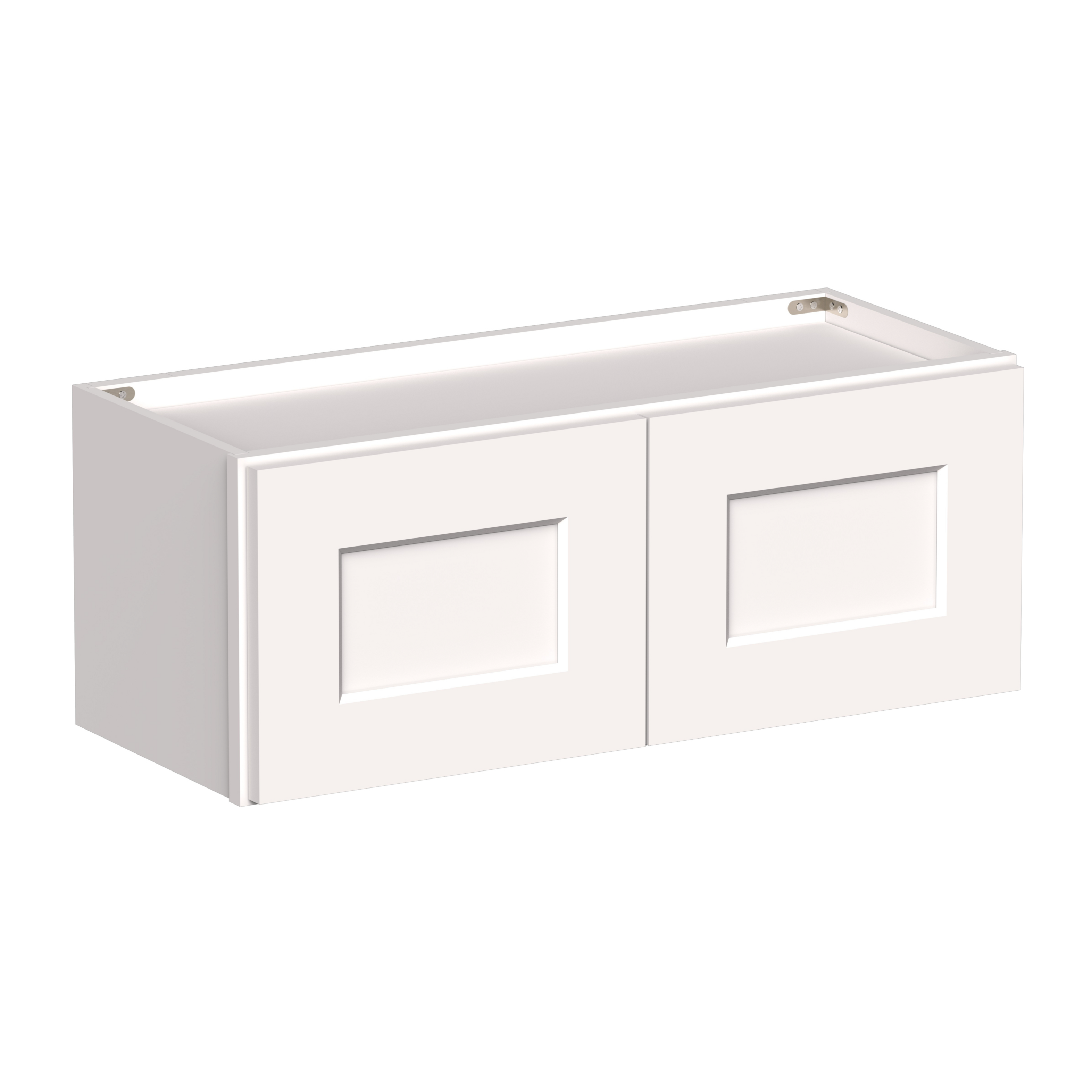 White Shaker RTA 24"W-36"W x 12"D x 12"H/16"H Short Wall Cabinet with 2 Doors