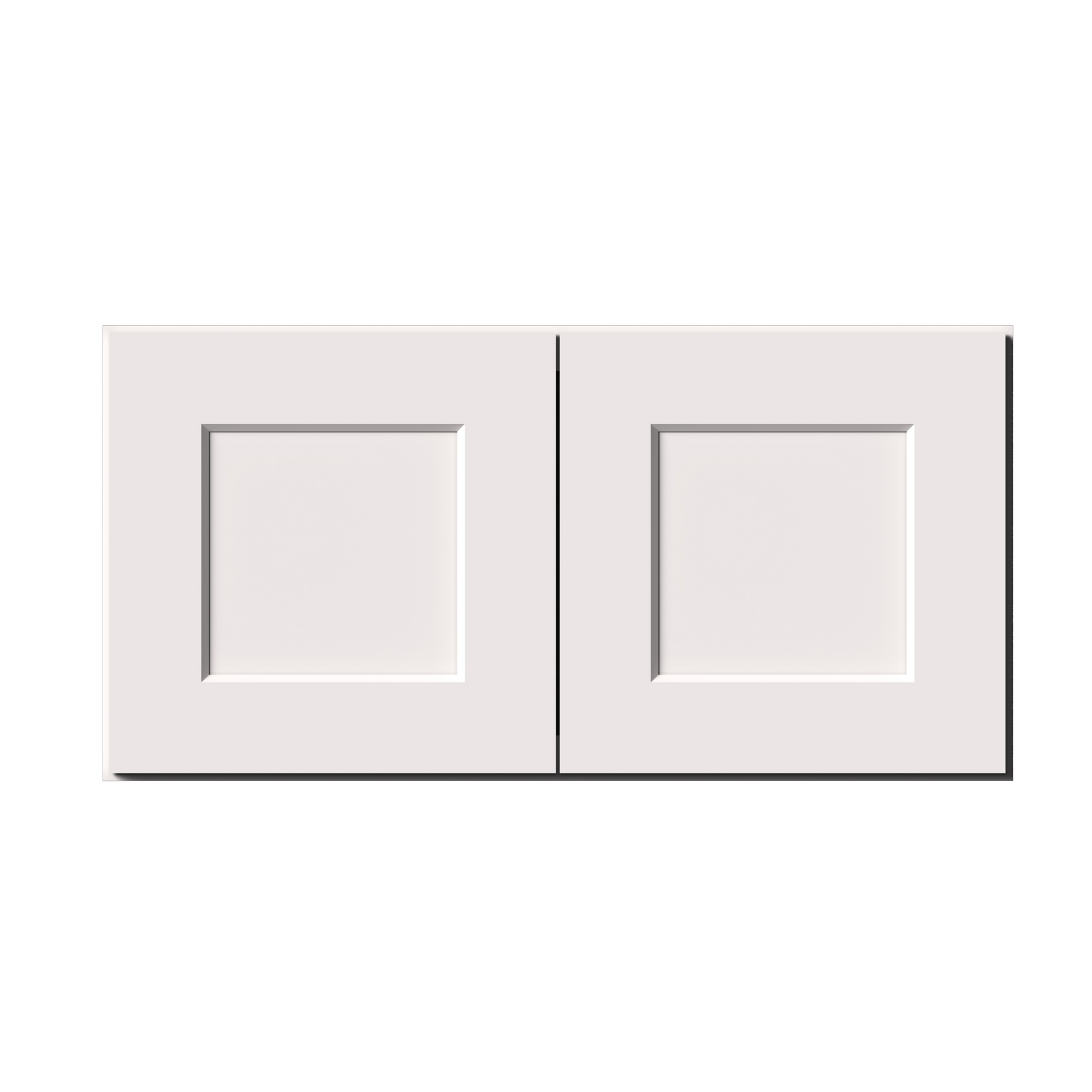 White Shaker RTA 24"W-36"W x 12"D x 12"H/16"H Short Wall Cabinet with 2 Doors