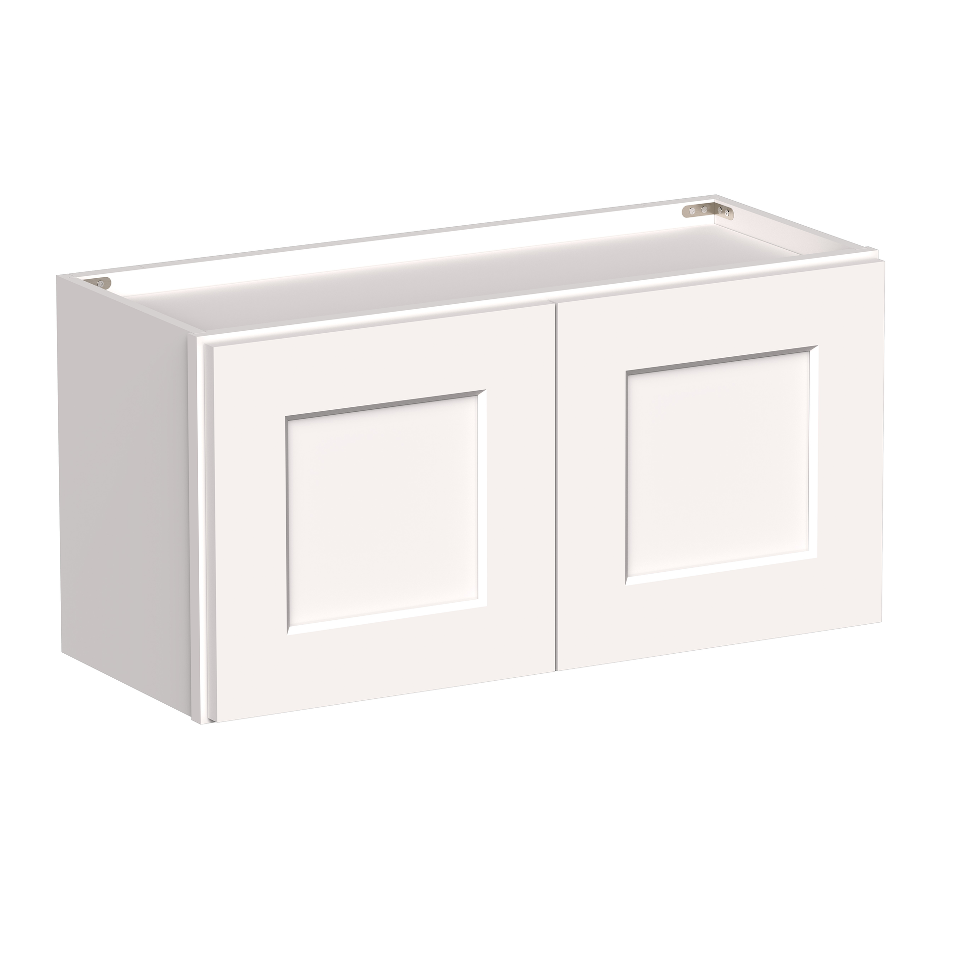 White Shaker RTA 24"W-36"W x 12"D x 12"H/16"H Short Wall Cabinet with 2 Doors