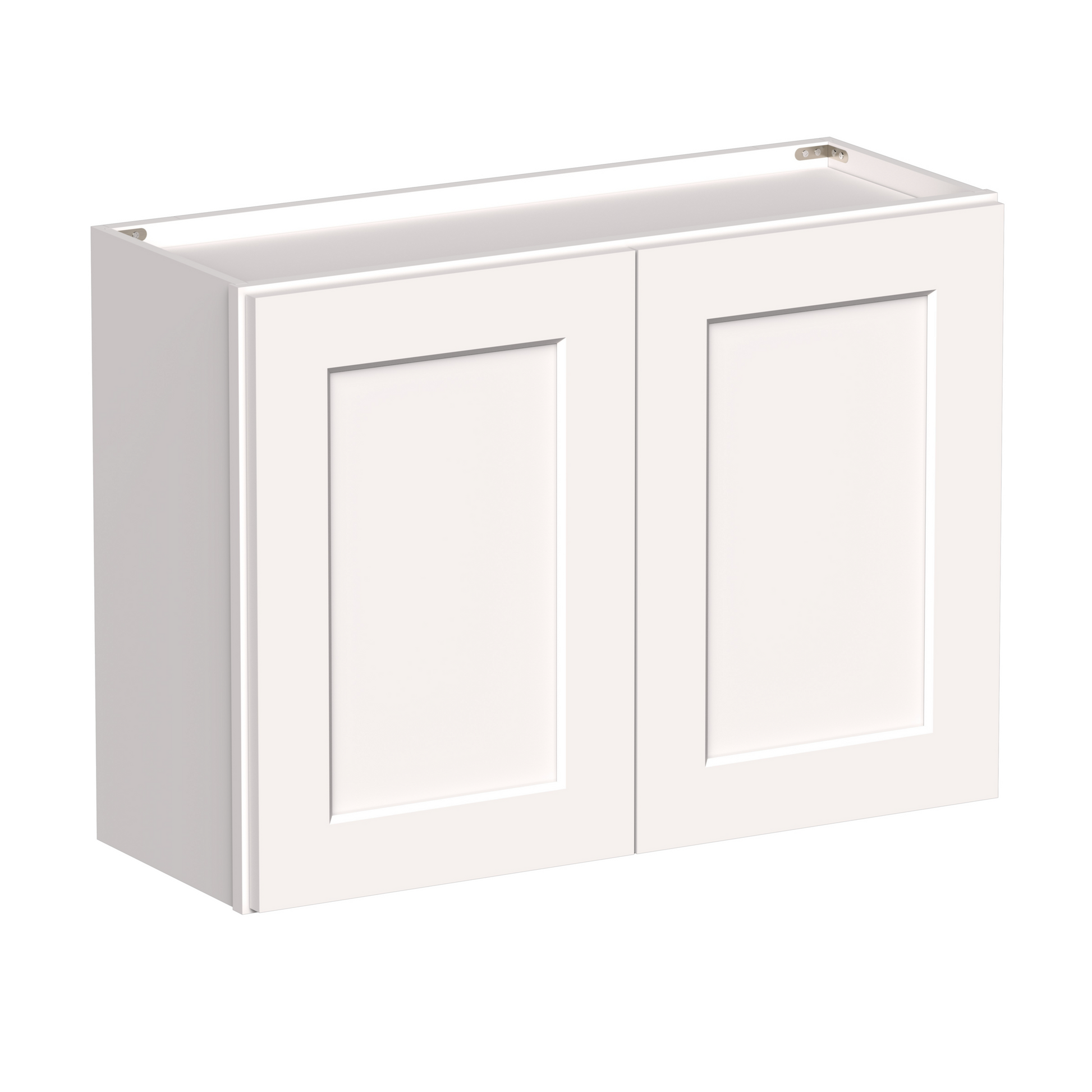 White Shaker RTA 24"W-36"W x 12"D x 24"H Short Wall Cabinet with 2 Doors and 1 Shelves