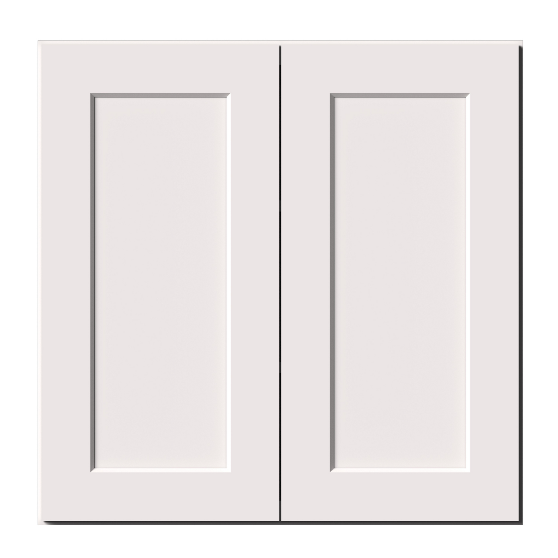 White Shaker RTA 24"W-36"W x 12"D x 30"H/36"H Standard Wall Cabinet with 2 Doors and 2 Shelves