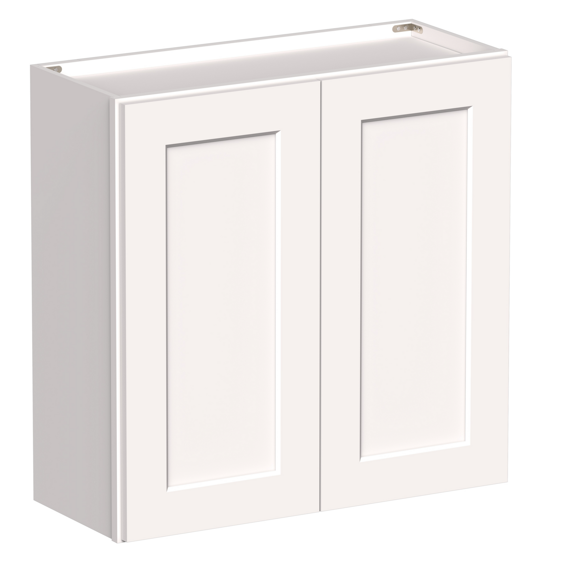 White Shaker RTA 24"W-36"W x 12"D x 30"H/36"H Standard Wall Cabinet with 2 Doors and 2 Shelves