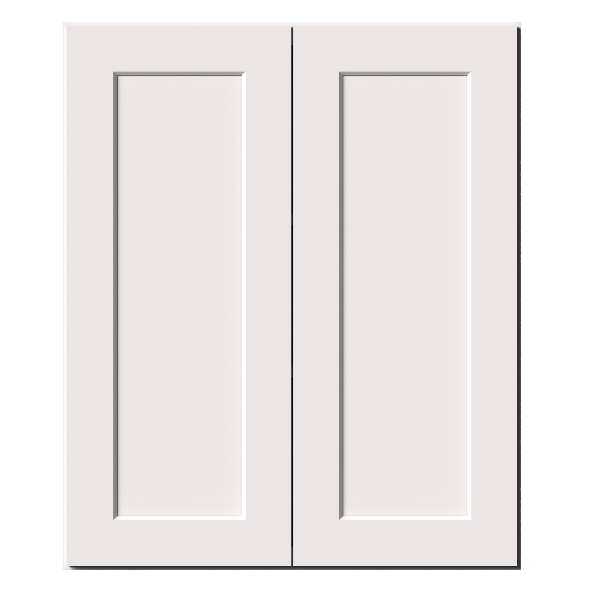 White Shaker RTA 24"W-36"W x 12"D x 30"H/36"H Standard Wall Cabinet with 2 Doors and 2 Shelves