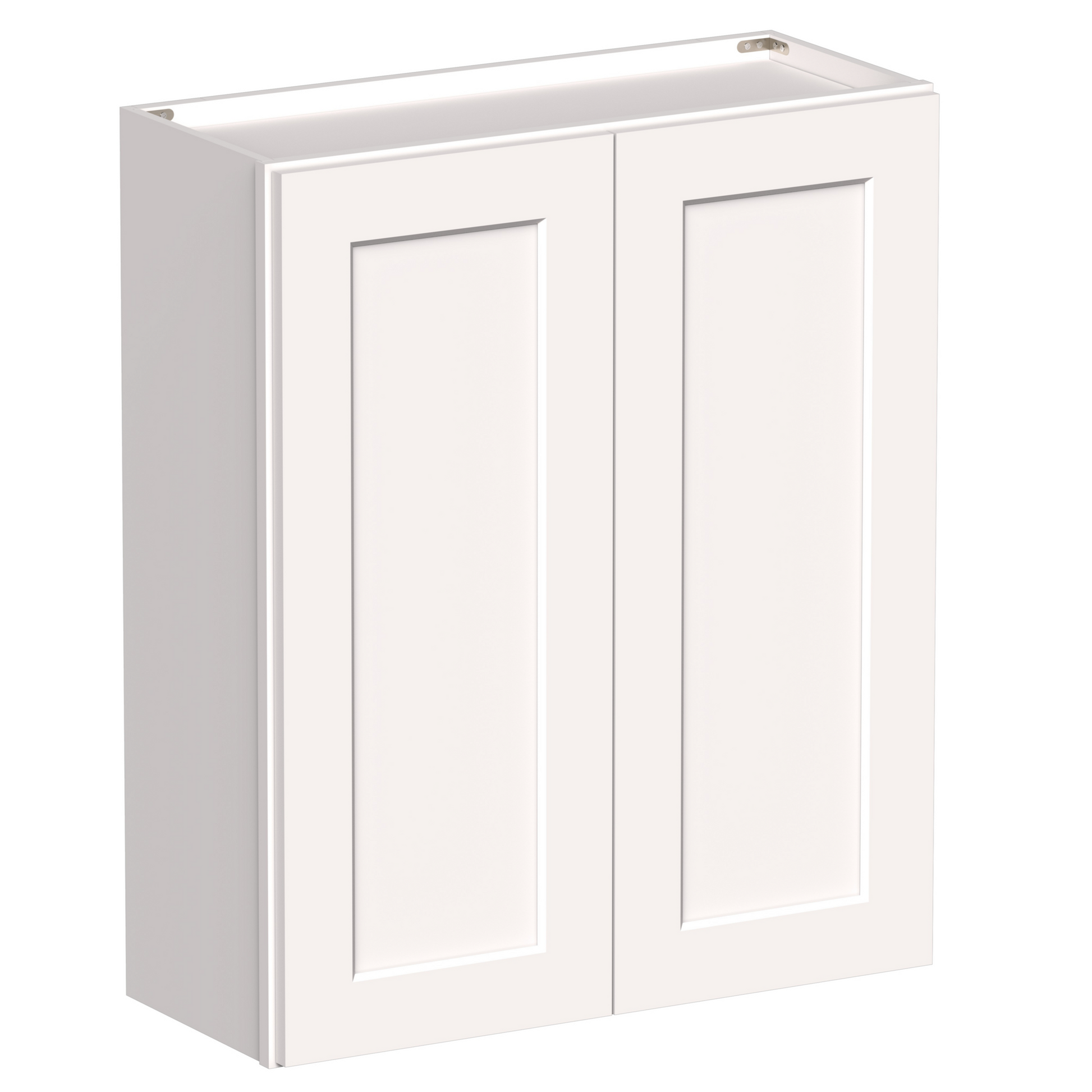 White Shaker RTA 24"W-36"W x 12"D x 30"H/36"H Standard Wall Cabinet with 2 Doors and 2 Shelves
