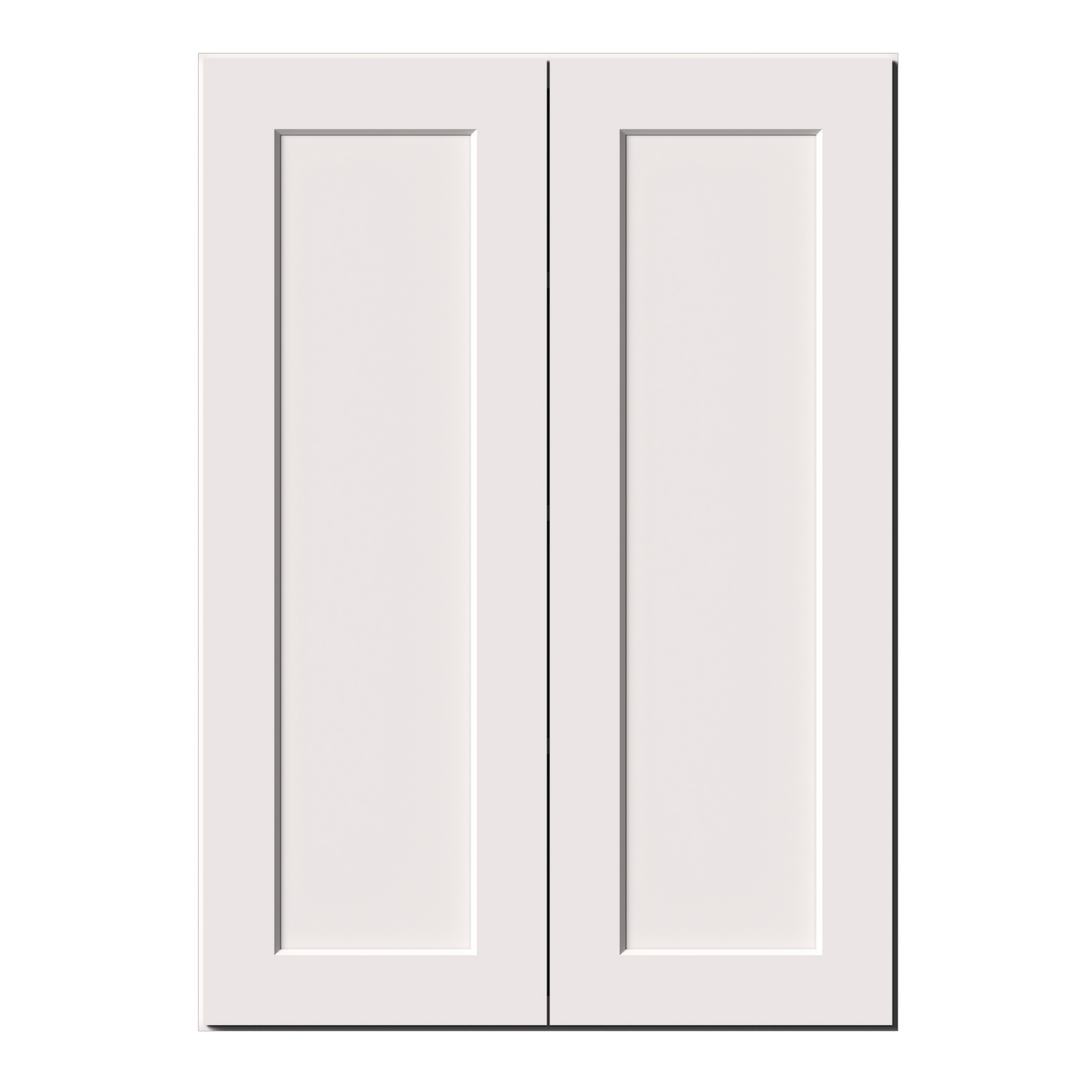 White Shaker RTA 24"W-36"W x 12"D x 42"H Standard Wall Cabinet with 2 Doors and 3 Shelves