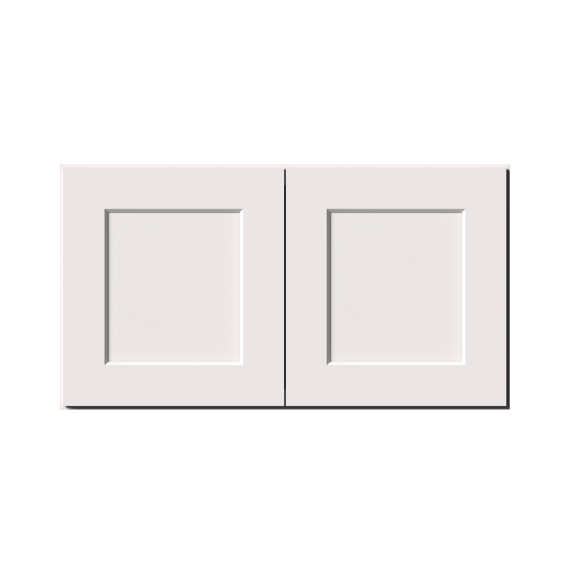 White Shaker RTA 24"W-36"W x 12"D x 18"H Short Wall Cabinet with 2 Doors