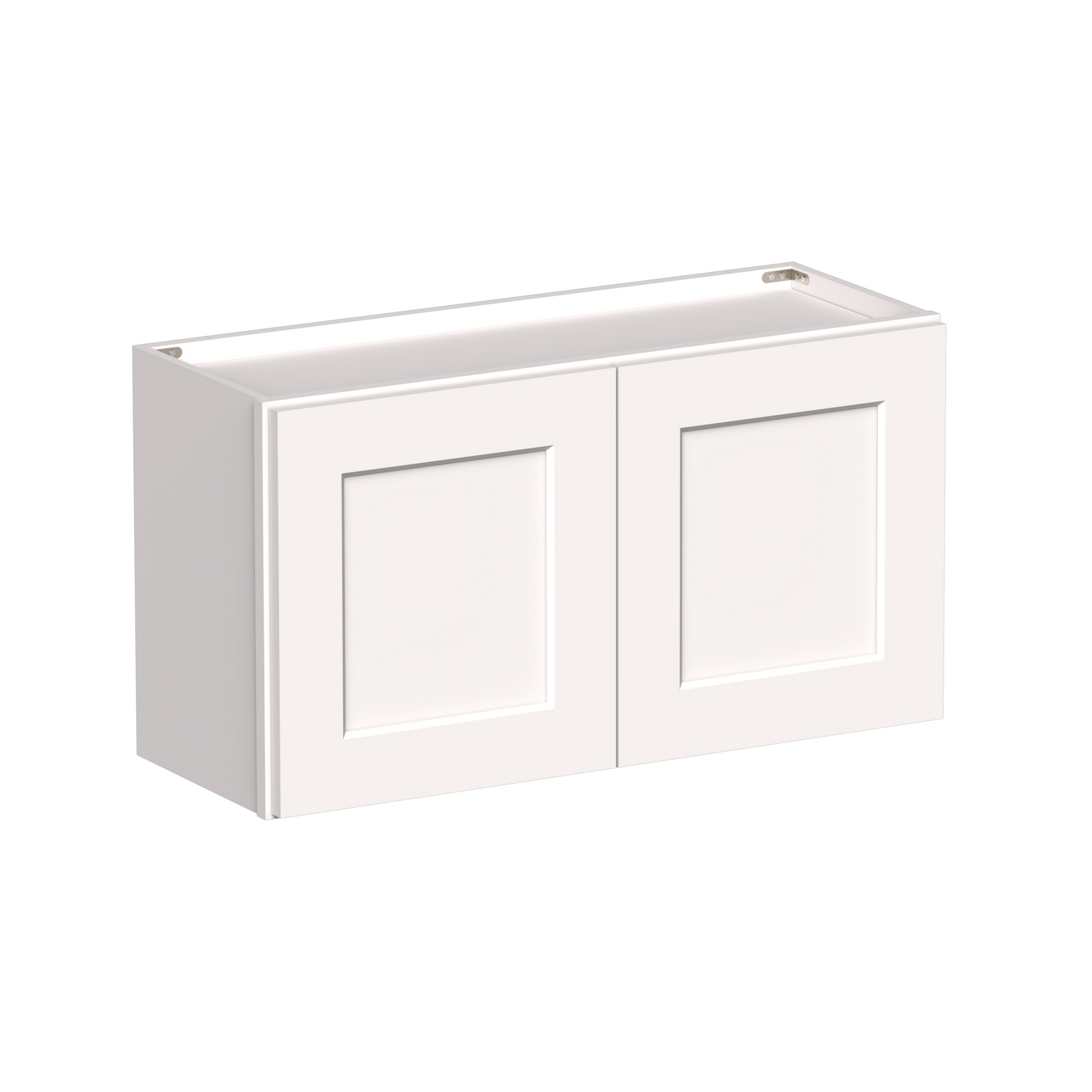 White Shaker RTA 24"W-36"W x 12"D x 18"H Short Wall Cabinet with 2 Doors