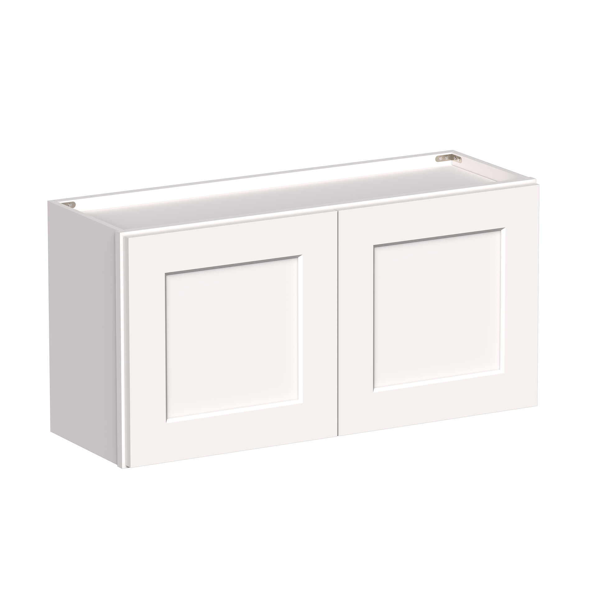 White Shaker RTA 24"W-36"W x 12"D x 18"H Short Wall Cabinet with 2 Doors