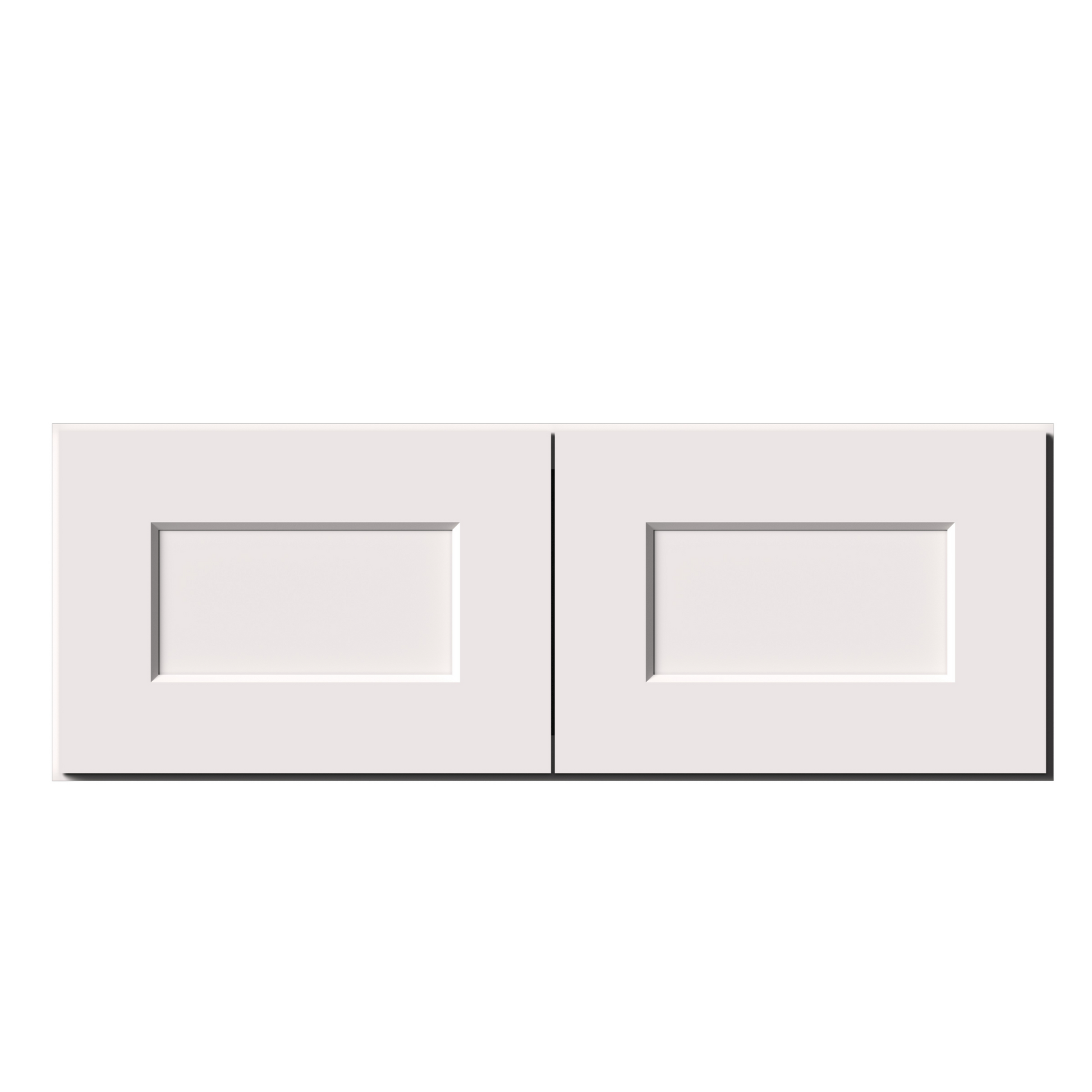 White Shaker RTA 24"W-36"W x 12"D x 12"H/16"H Short Wall Cabinet with 2 Doors