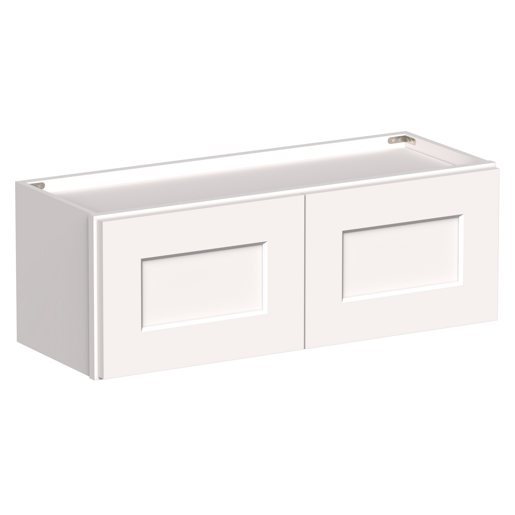 White Shaker RTA 24"W-36"W x 12"D x 12"H/16"H Short Wall Cabinet with 2 Doors