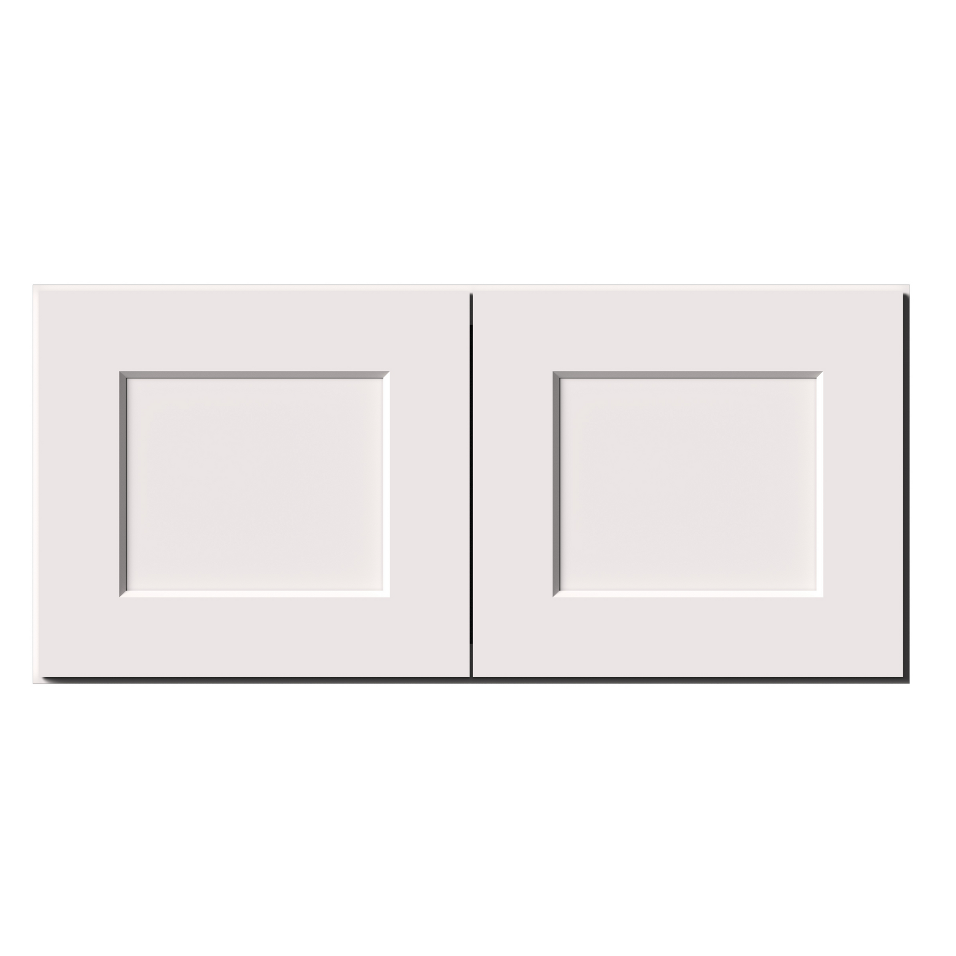 White Shaker RTA 24"W-36"W x 12"D x 12"H/16"H Short Wall Cabinet with 2 Doors