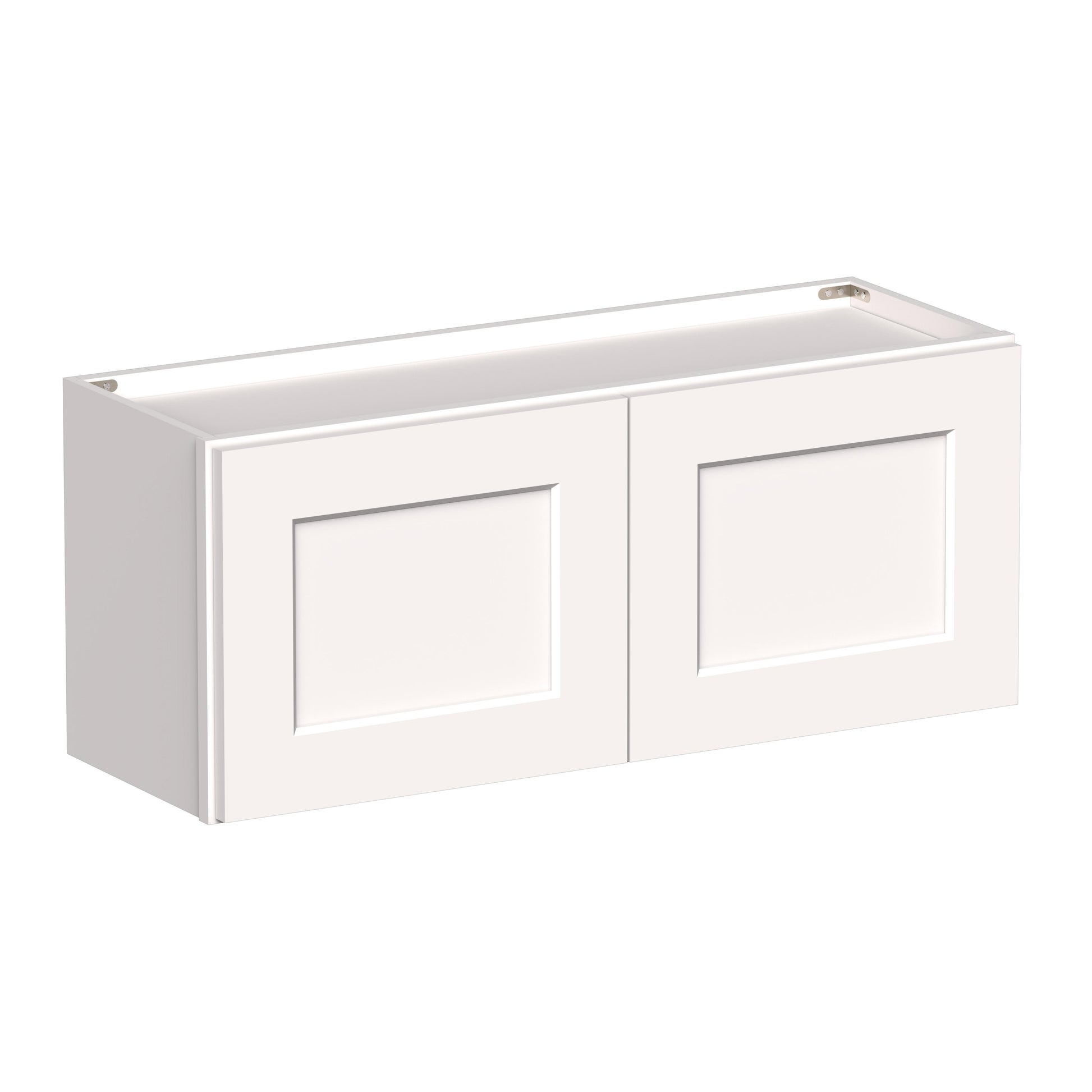 White Shaker RTA 24"W-36"W x 12"D x 12"H/16"H Short Wall Cabinet with 2 Doors