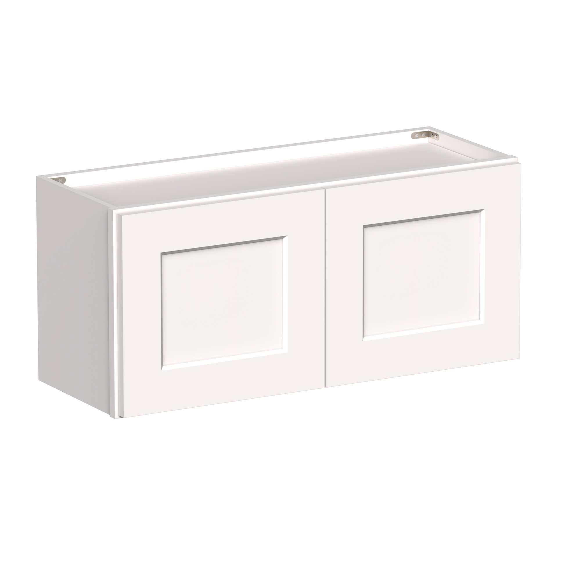 White Shaker RTA 24"W-36"W x 12"D x 12"H/16"H Short Wall Cabinet with 2 Doors