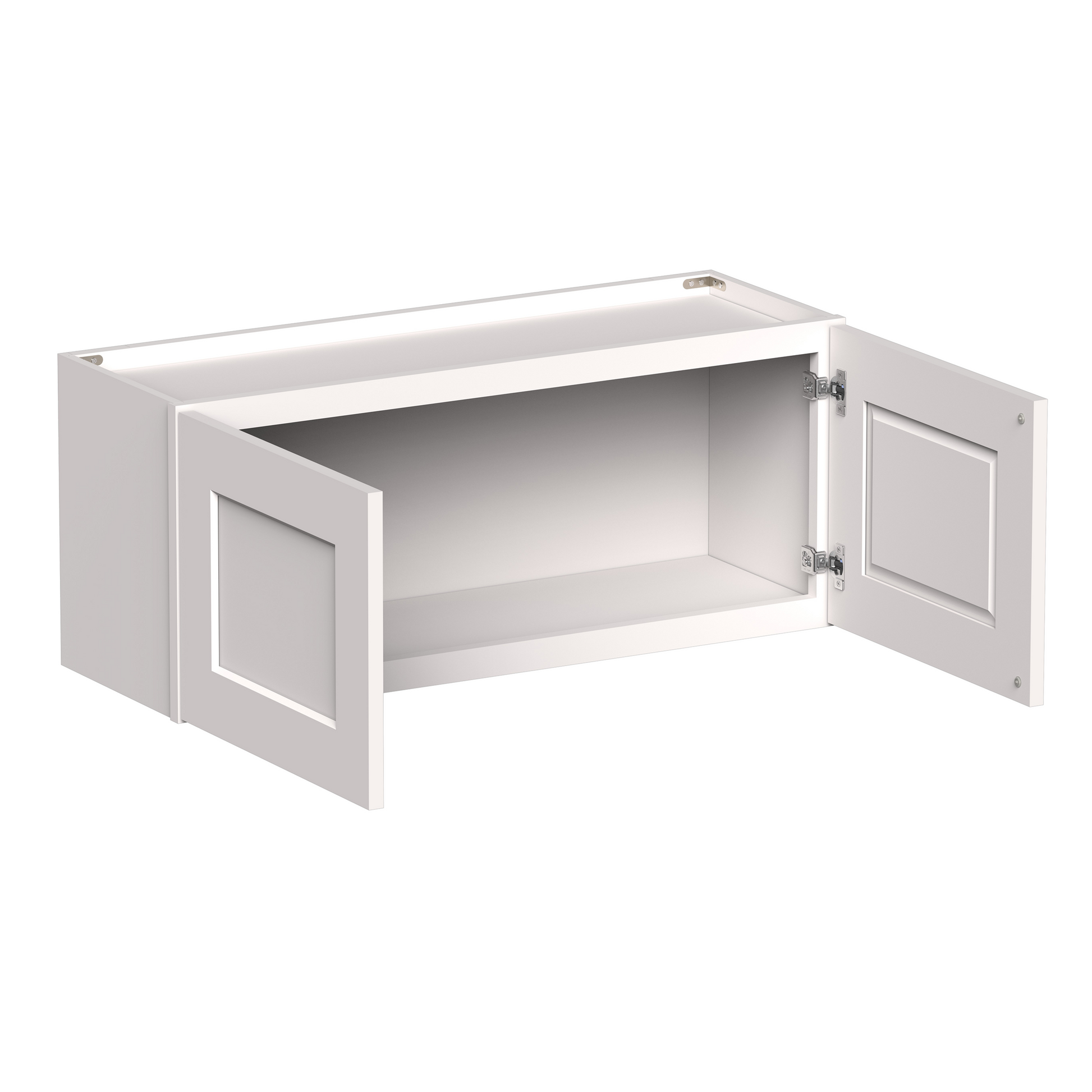 White Shaker RTA 24"W-36"W x 12"D x 12"H/16"H Short Wall Cabinet with 2 Doors