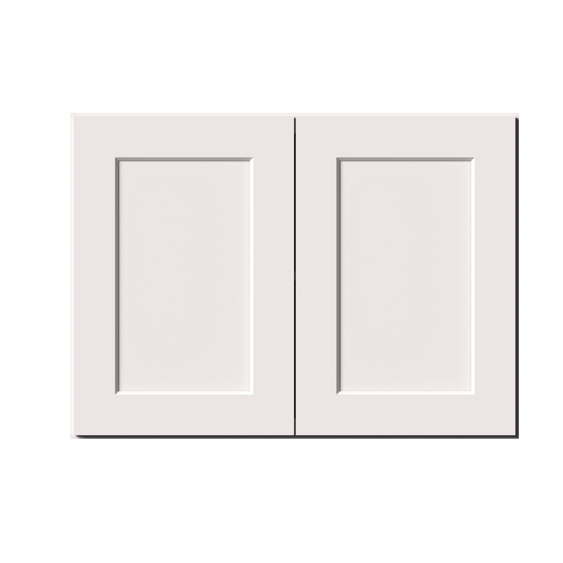 White Shaker RTA 24"W-36"W x 12"D x 24"H Short Wall Cabinet with 2 Doors and 1 Shelves