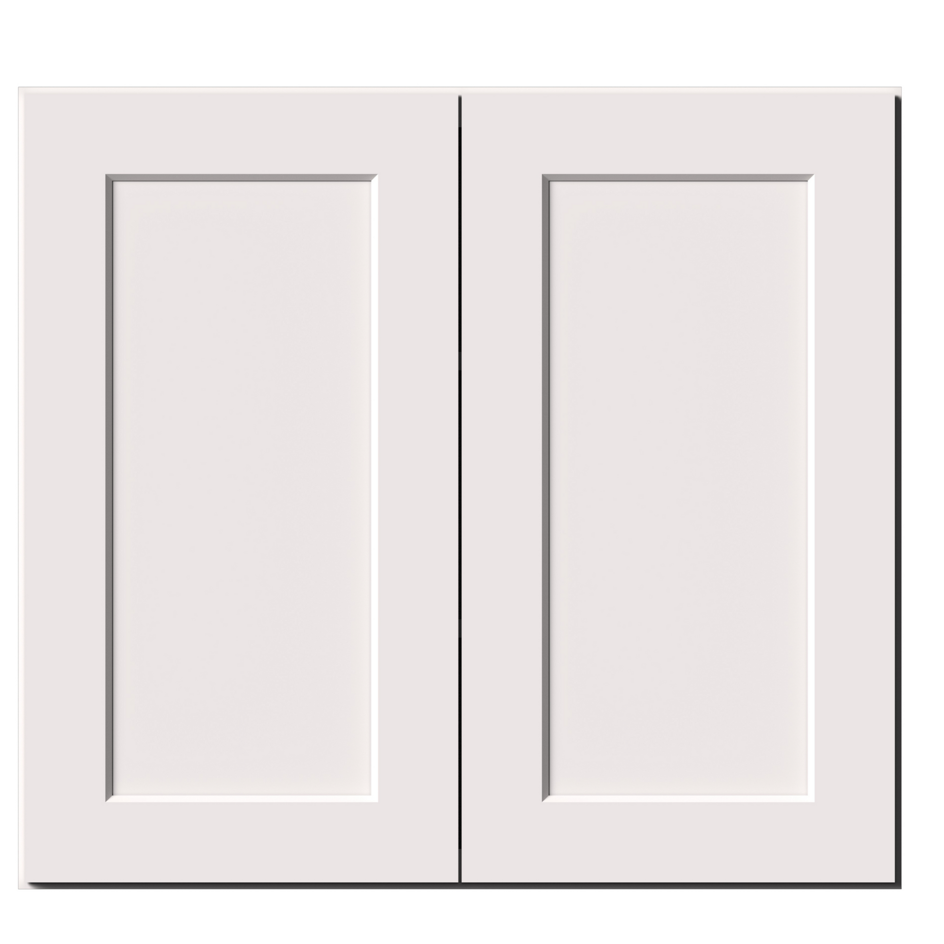White Shaker RTA 24"W-36"W x 12"D x 30"H/36"H Standard Wall Cabinet with 2 Doors and 2 Shelves