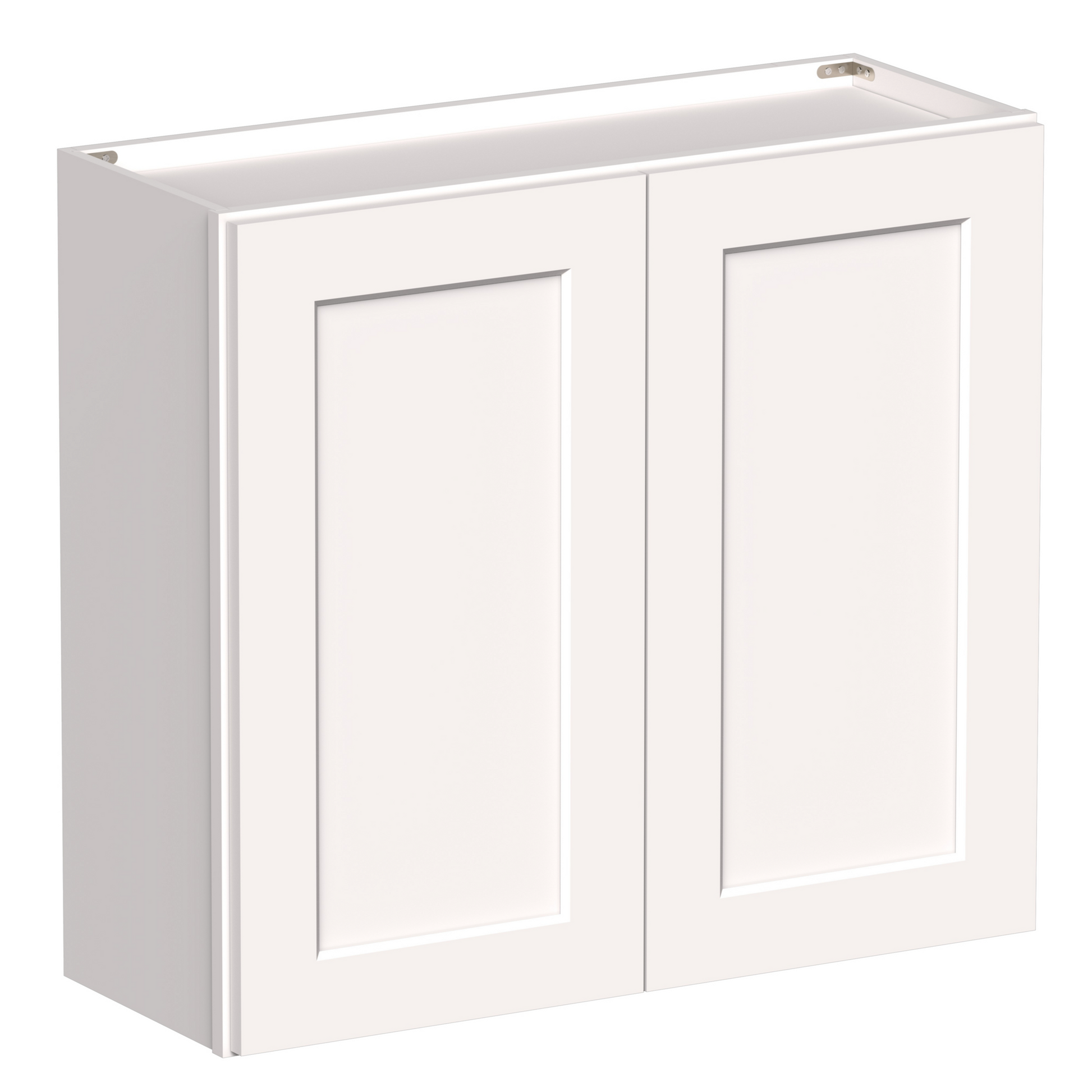 White Shaker RTA 24"W-36"W x 12"D x 30"H/36"H Standard Wall Cabinet with 2 Doors and 2 Shelves