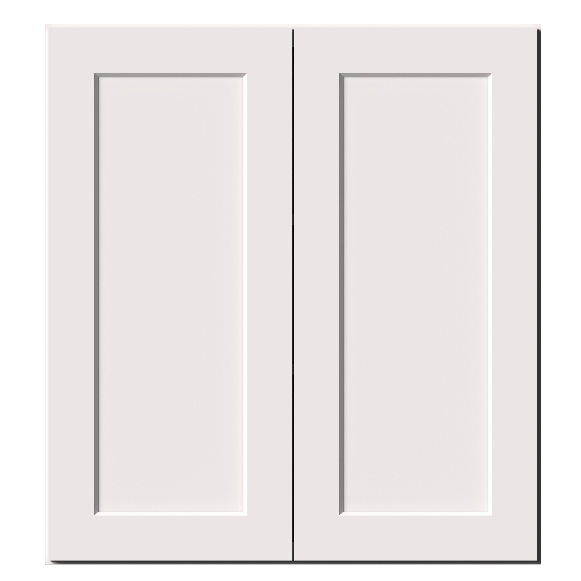 White Shaker RTA 24"W-36"W x 12"D x 30"H/36"H Standard Wall Cabinet with 2 Doors and 2 Shelves