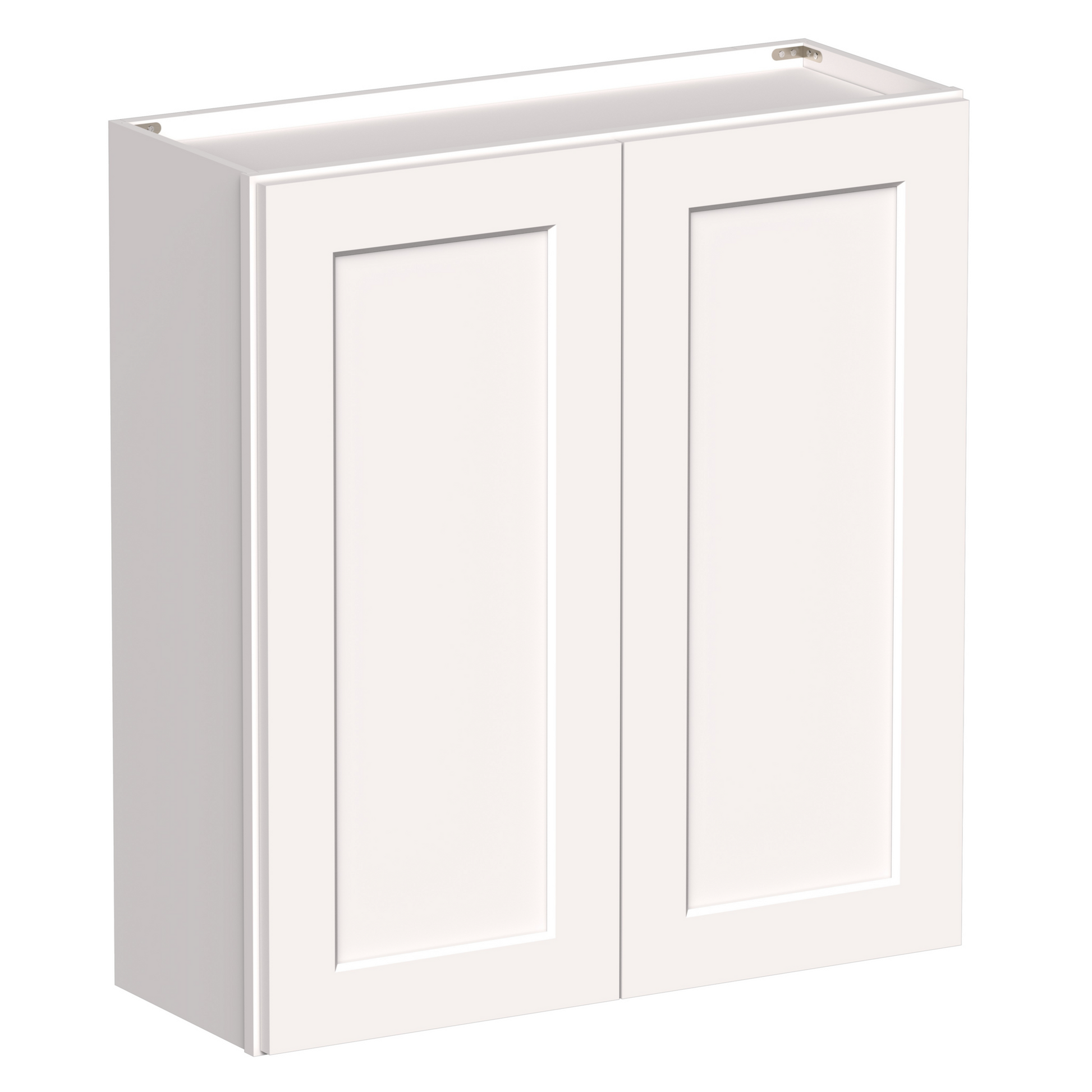 White Shaker RTA 24"W-36"W x 12"D x 30"H/36"H Standard Wall Cabinet with 2 Doors and 2 Shelves