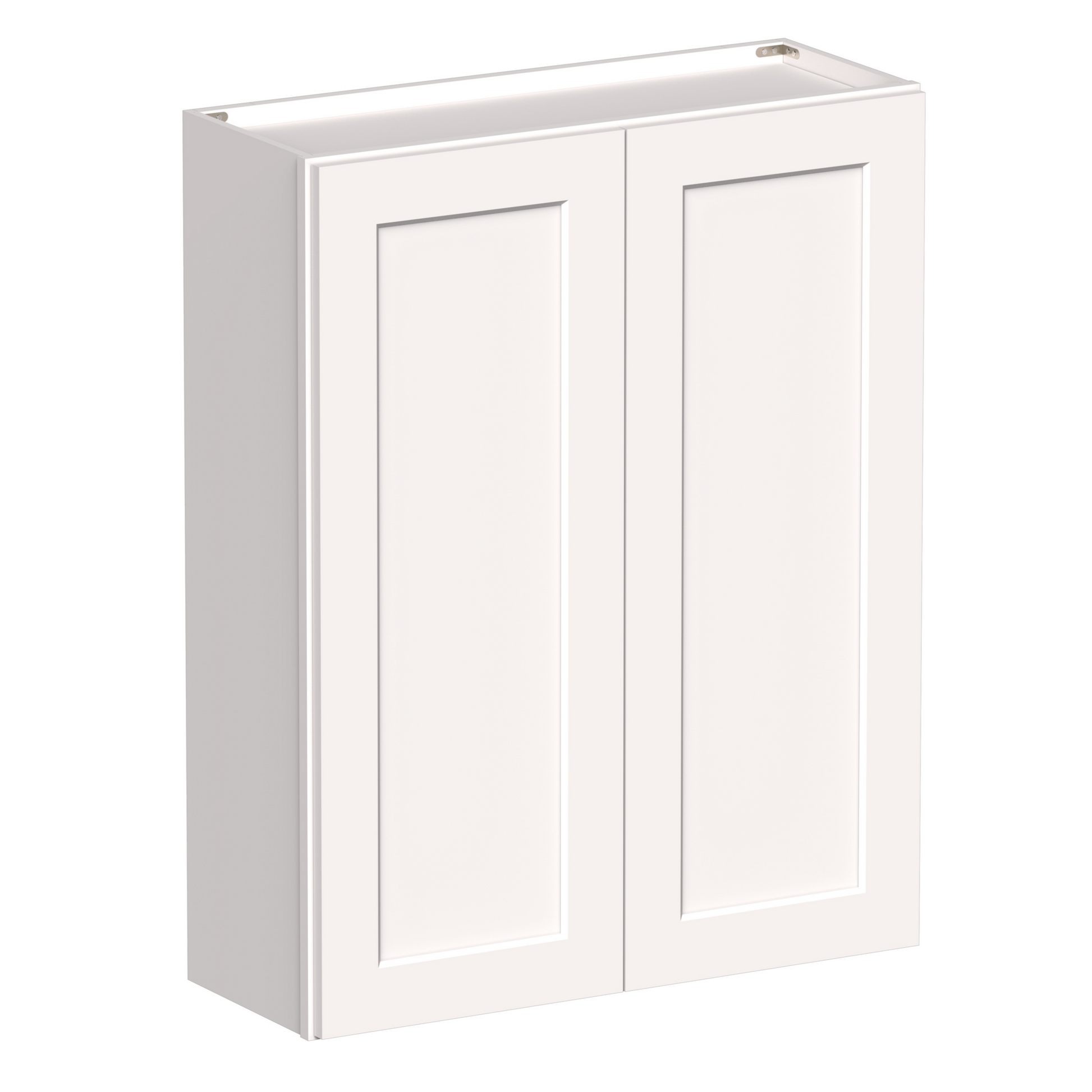 White Shaker RTA 24"W-36"W x 12"D x 42"H Standard Wall Cabinet with 2 Doors and 3 Shelves