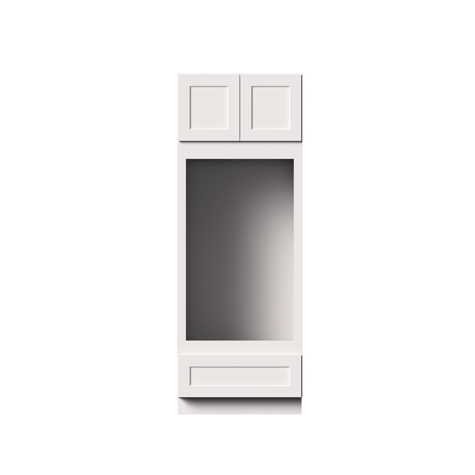 White Shaker RTA 33"W x 27"D x 84"H/90"H Double Oven Cabinets With Drawer with 2 Door, 1 Drawers and 2 Shelves