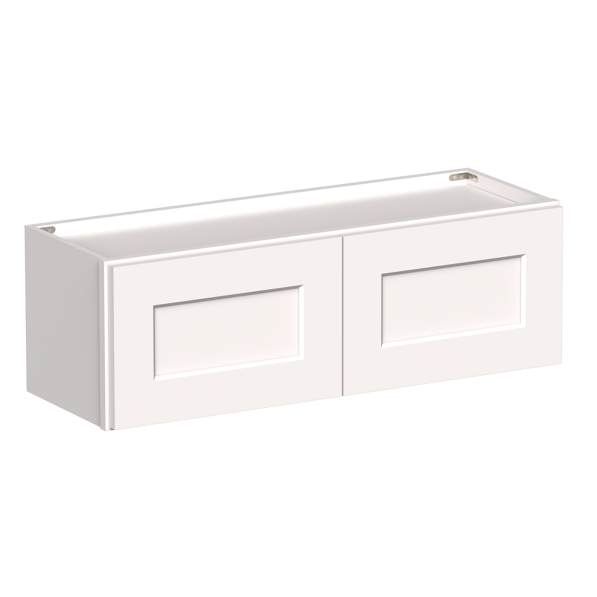 White Shaker RTA 24"W-36"W x 12"D x 12"H/16"H Short Wall Cabinet with 2 Doors