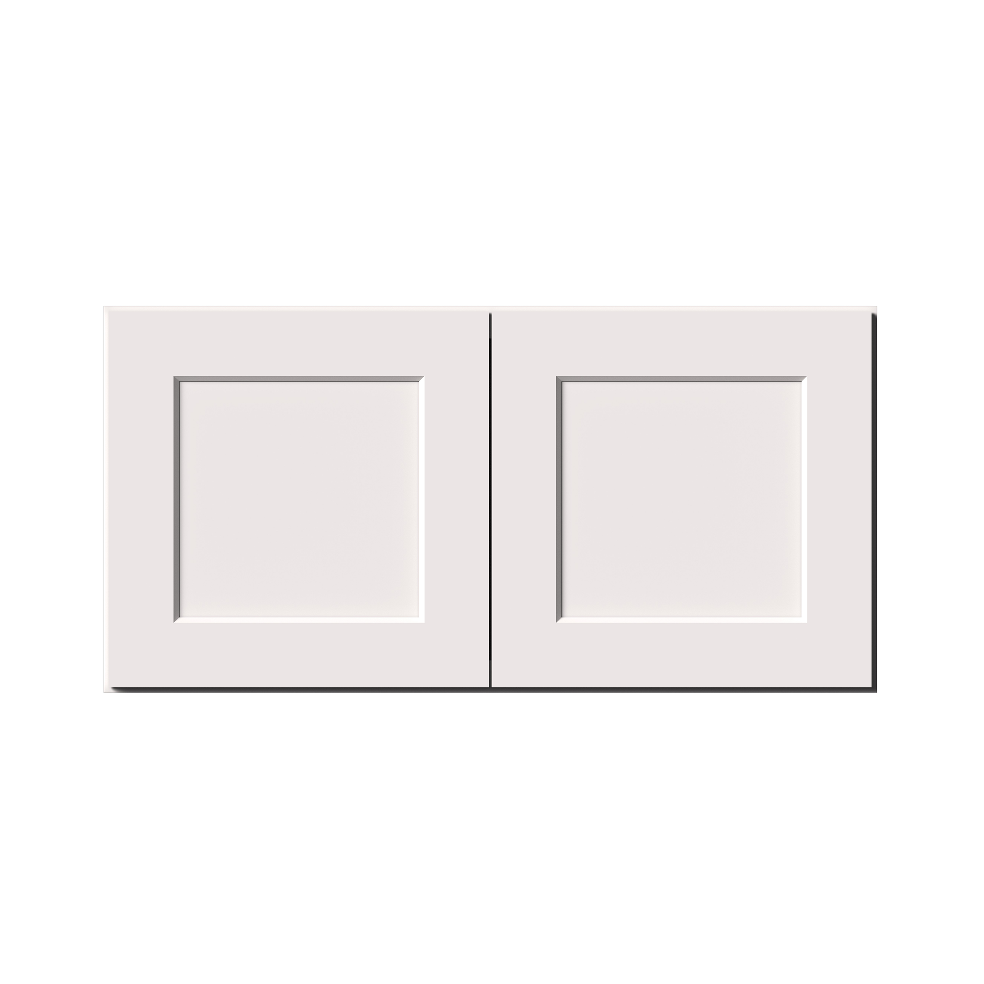 White Shaker RTA 24"W-36"W x 12"D x 18"H Short Wall Cabinet with 2 Doors