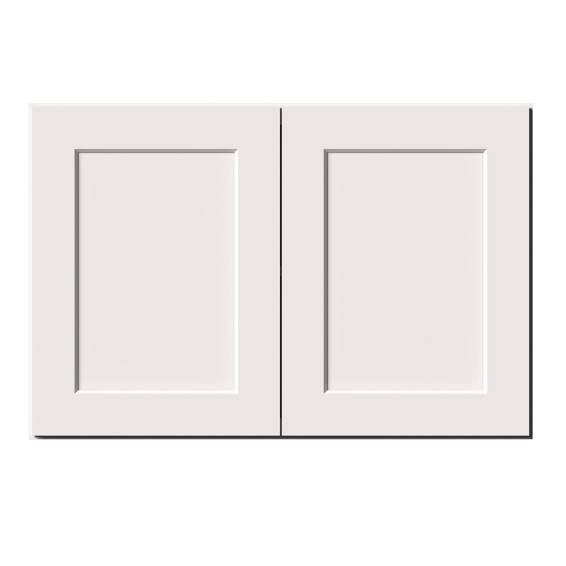 White Shaker RTA 24"W-36"W x 12"D x 24"H Short Wall Cabinet with 2 Doors and 1 Shelves