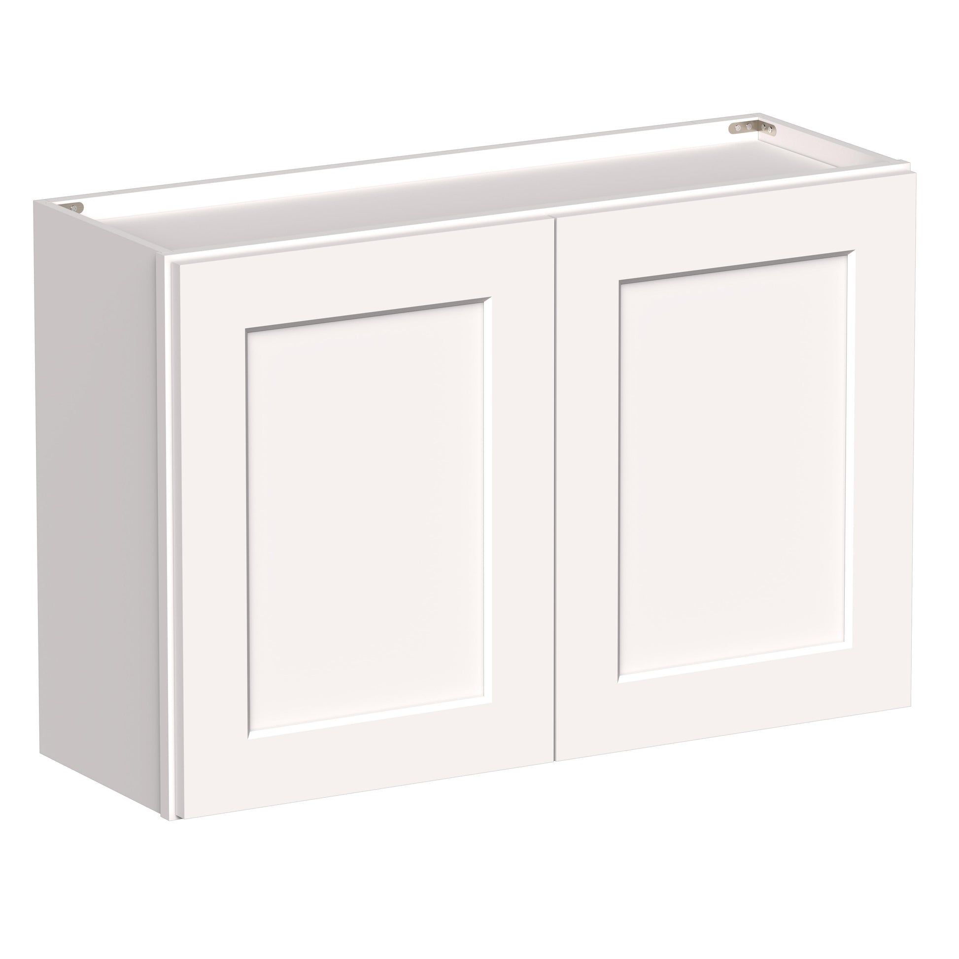 White Shaker RTA 24"W-36"W x 12"D x 24"H Short Wall Cabinet with 2 Doors and 1 Shelves
