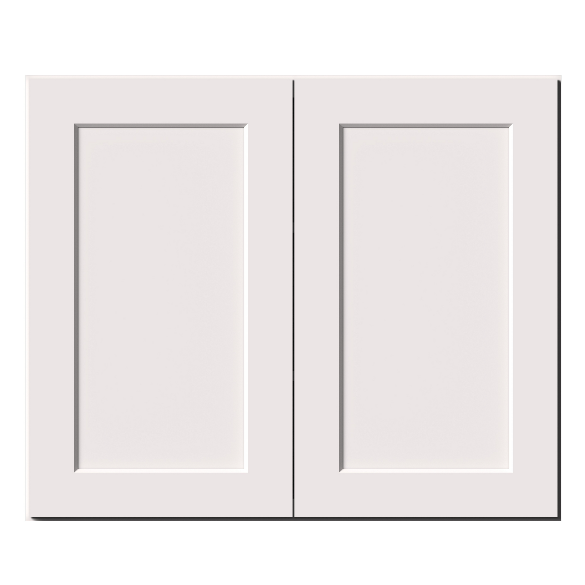 White Shaker RTA 24"W-36"W x 12"D x 30"H/36"H Standard Wall Cabinet with 2 Doors and 2 Shelves