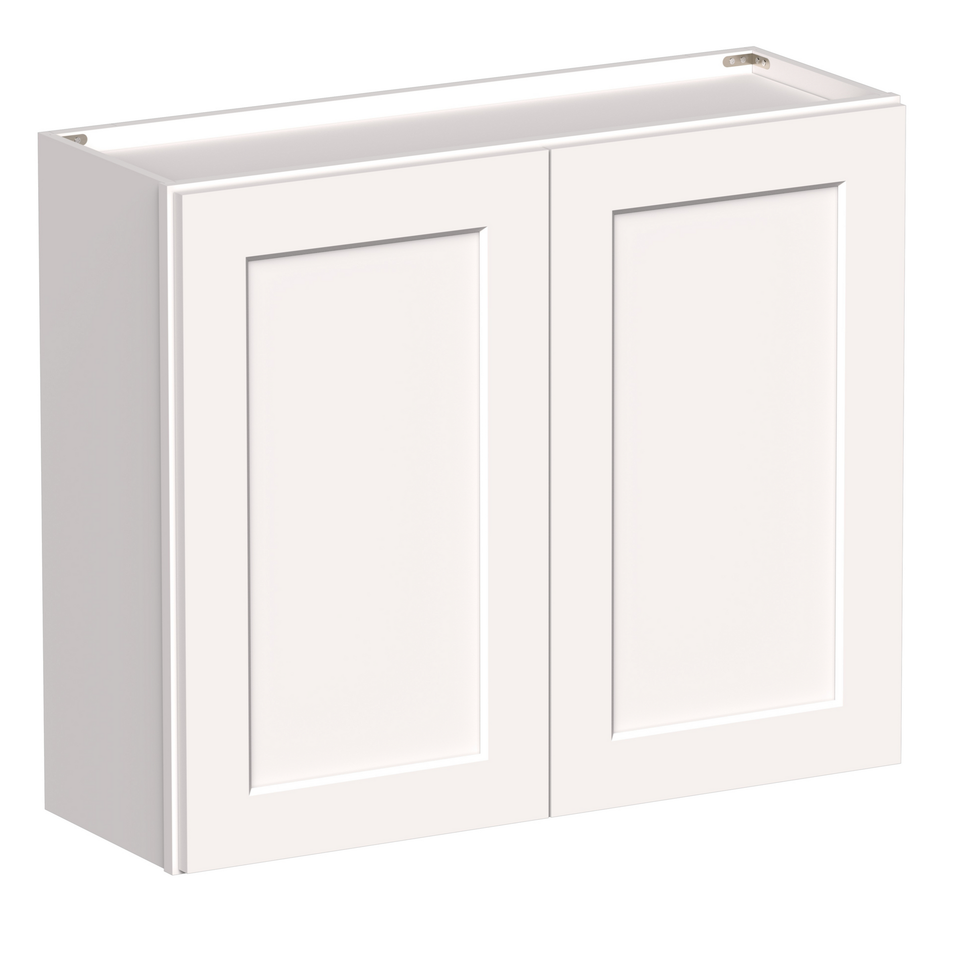 White Shaker RTA 24"W-36"W x 12"D x 30"H/36"H Standard Wall Cabinet with 2 Doors and 2 Shelves
