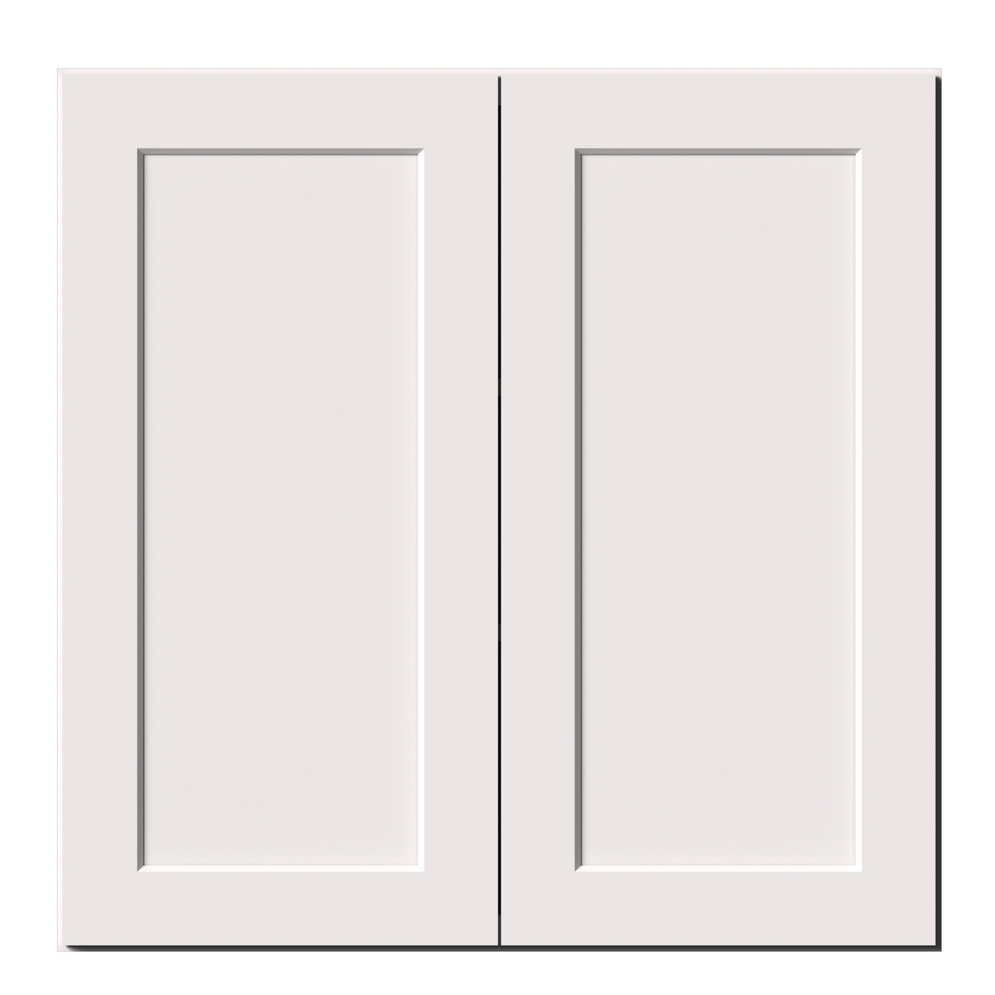 White Shaker RTA 24"W-36"W x 12"D x 30"H/36"H Standard Wall Cabinet with 2 Doors and 2 Shelves