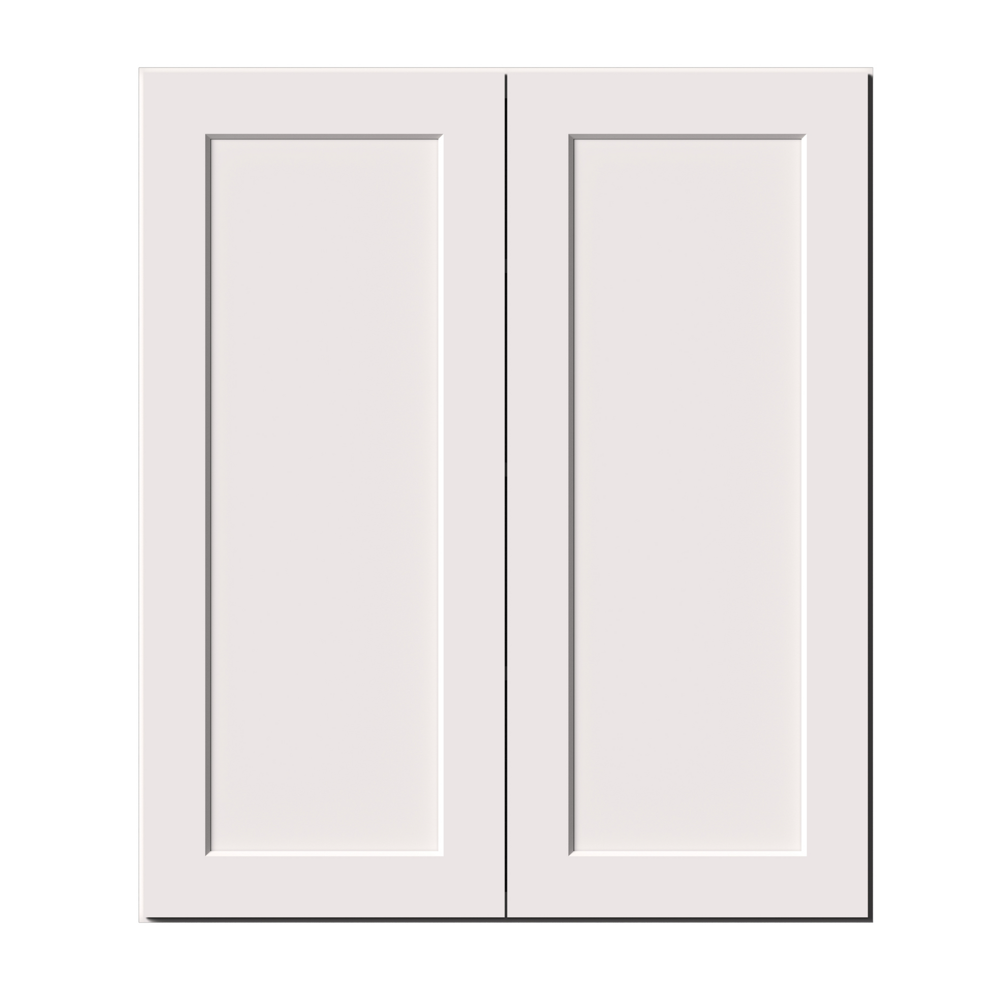 White Shaker RTA 24"W-36"W x 12"D x 42"H Standard Wall Cabinet with 2 Doors and 3 Shelves