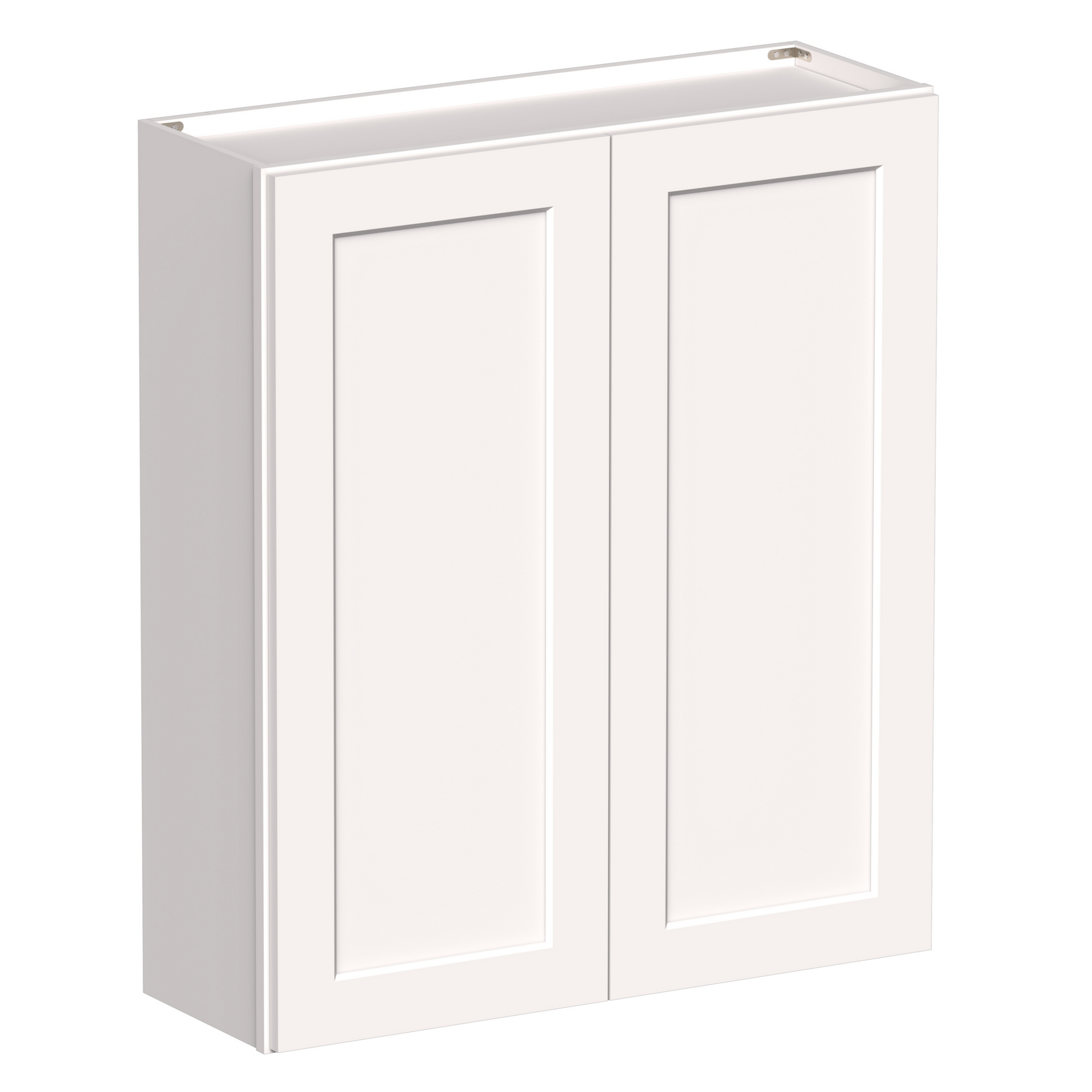 White Shaker RTA 24"W-36"W x 12"D x 42"H Standard Wall Cabinet with 2 Doors and 3 Shelves