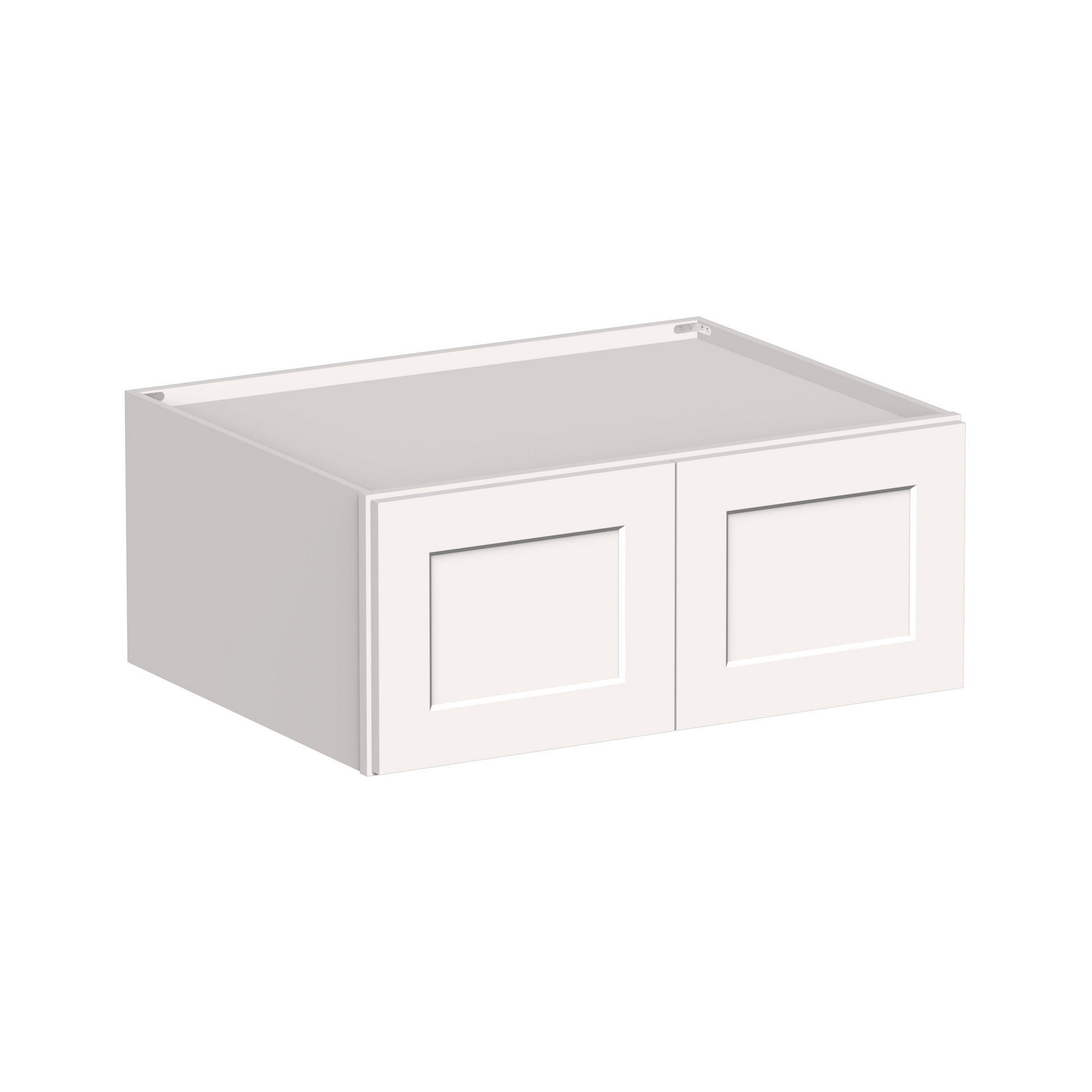 White Shaker RTA 36"W x 27"D x 12"-18"H Deep Wall Cabinets with 2 Doors
