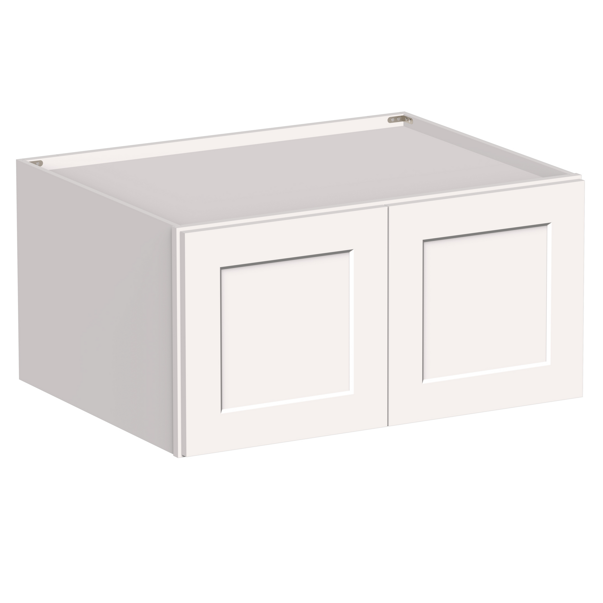 White Shaker RTA 36"W x 27"D x 12"-18"H Deep Wall Cabinets with 2 Doors