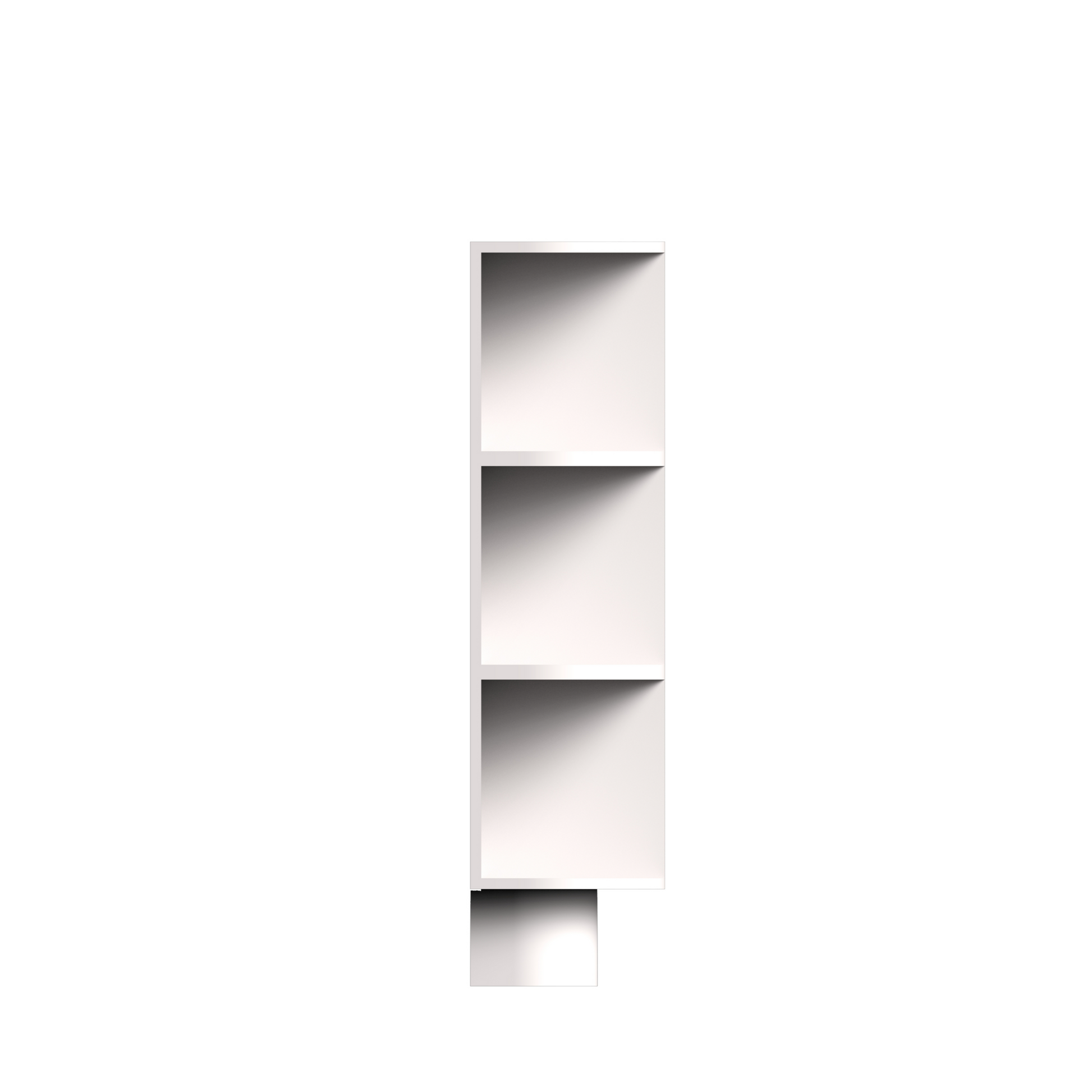 White Shaker RTA 9"W x 24"D x 34.5"H Specialty Base Cabinets with 4 Shelves