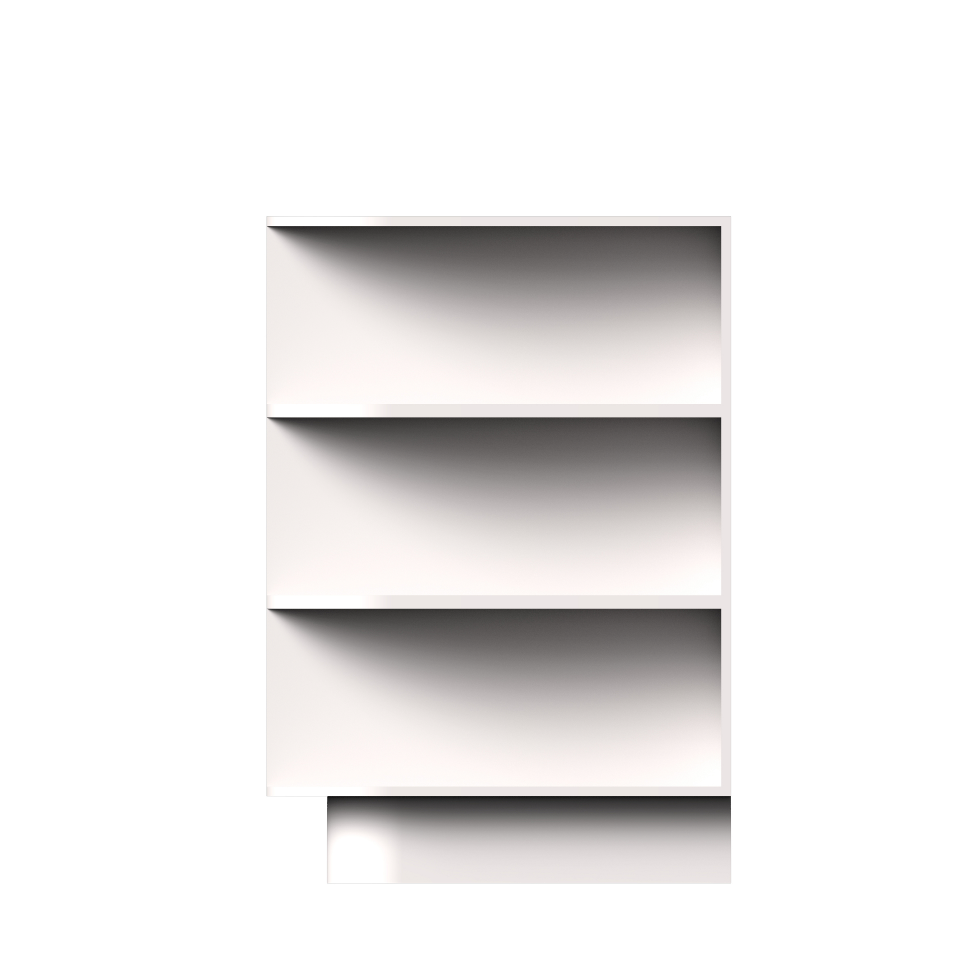 White Shaker RTA 9"W x 24"D x 34.5"H Specialty Base Cabinets with 4 Shelves