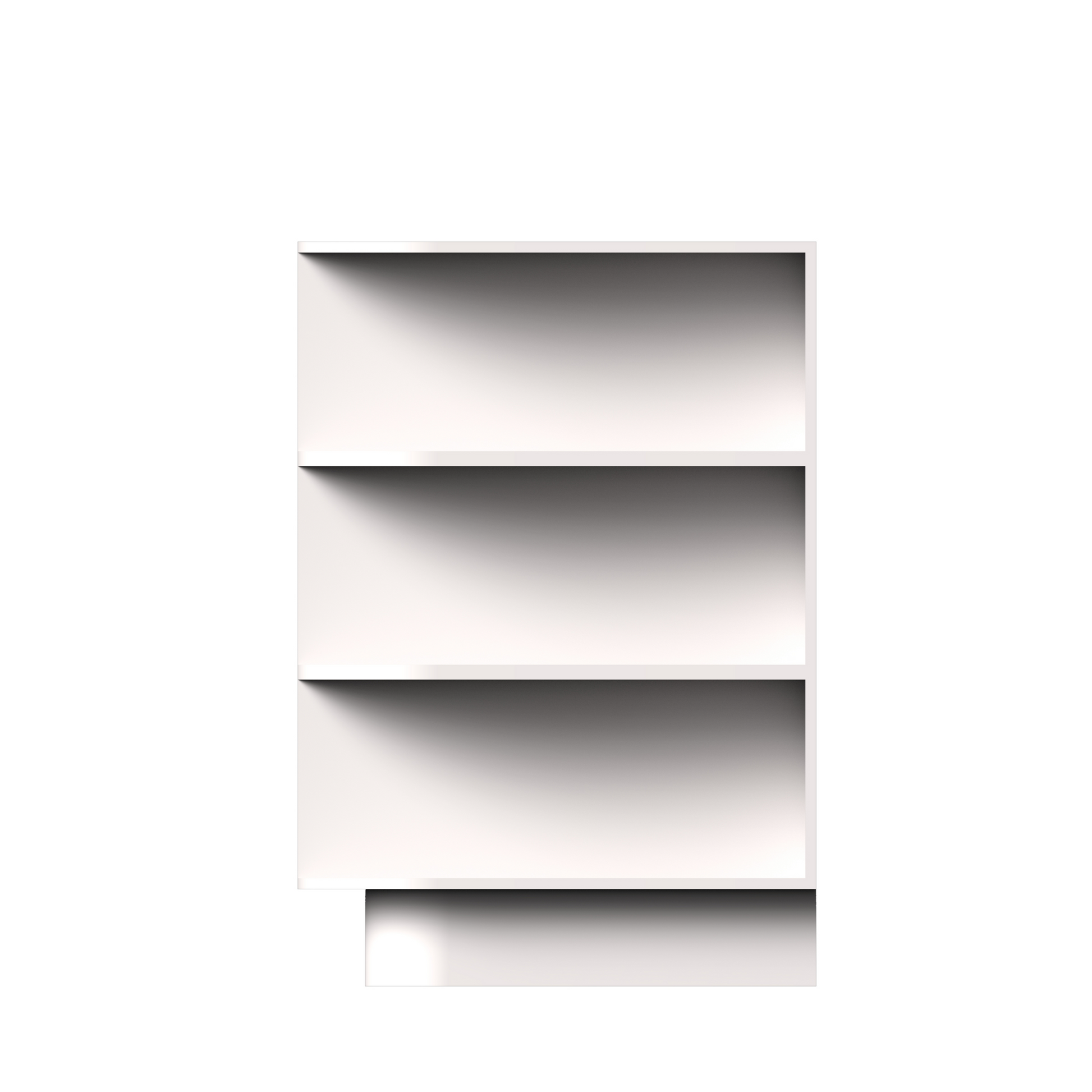 White Shaker RTA 9"W x 24"D x 34.5"H Specialty Base Cabinets with 4 Shelves