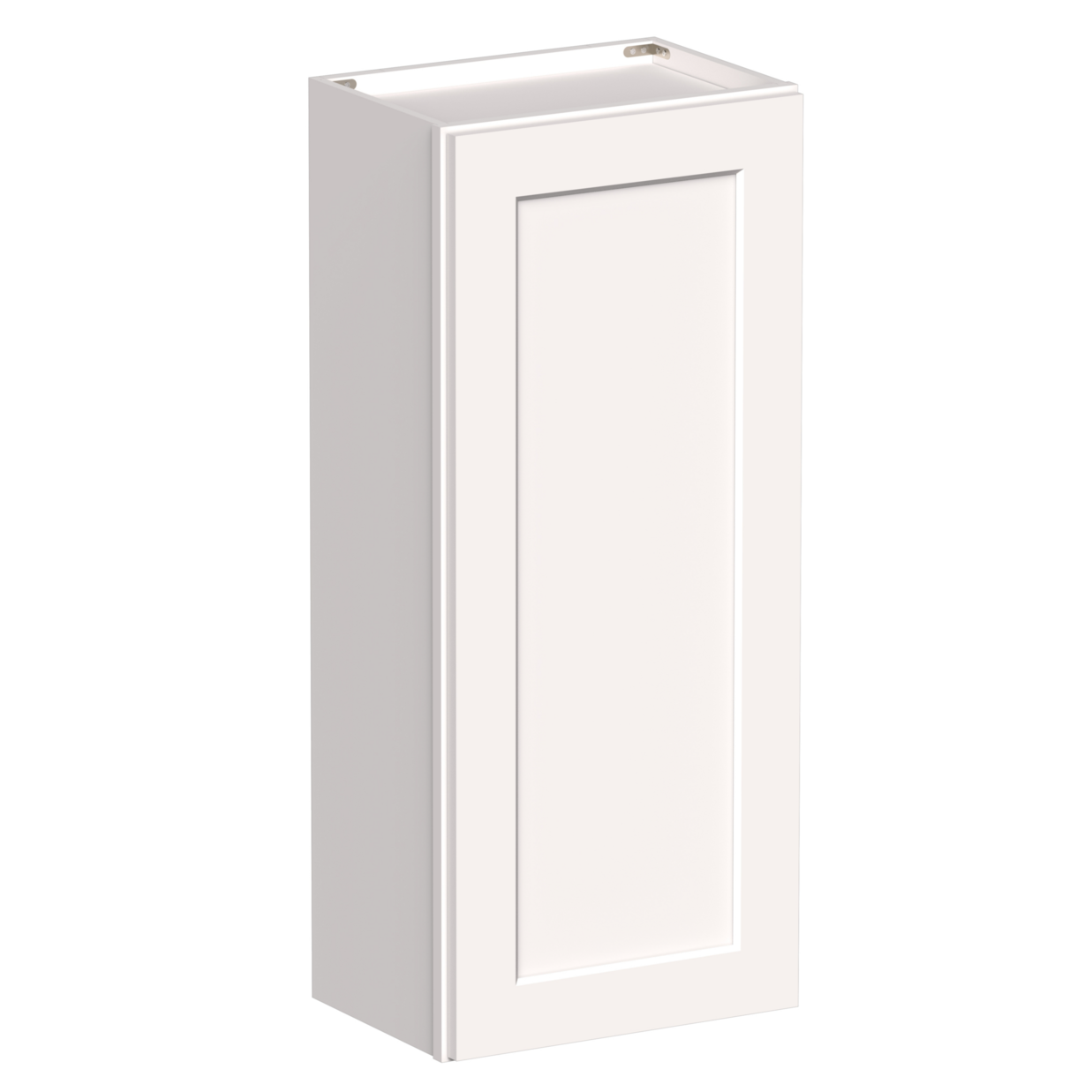 White Shaker RTA W18" X H42" X D12" Standard Wall Cabinet with 1 Door and 3 Shelves