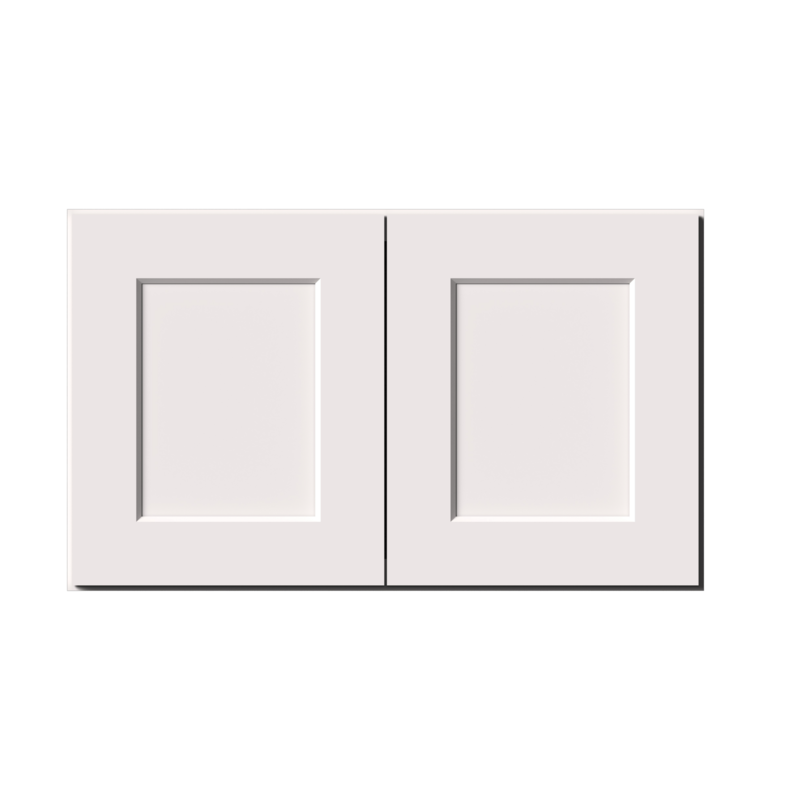 White Shaker RTA W30" X H18" X D12" Wall Cabinet with 2 Doors
