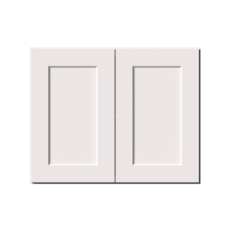White Shaker RTA W30" X H24" X D12" Standard Wall Cabinet with 2 Doors