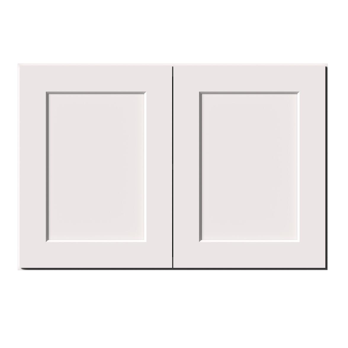 White Shaker RTA W36" X H24" X D12" Wall Kitchen Cabinet with 2 Doors