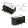 48" Matte Black Wall-mount Bathroom Vanity with Double Sink & Marble Top