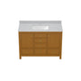 48"/60"/72" Freestanding Bathroom Vanity with Single/Double Sink & Marble Top