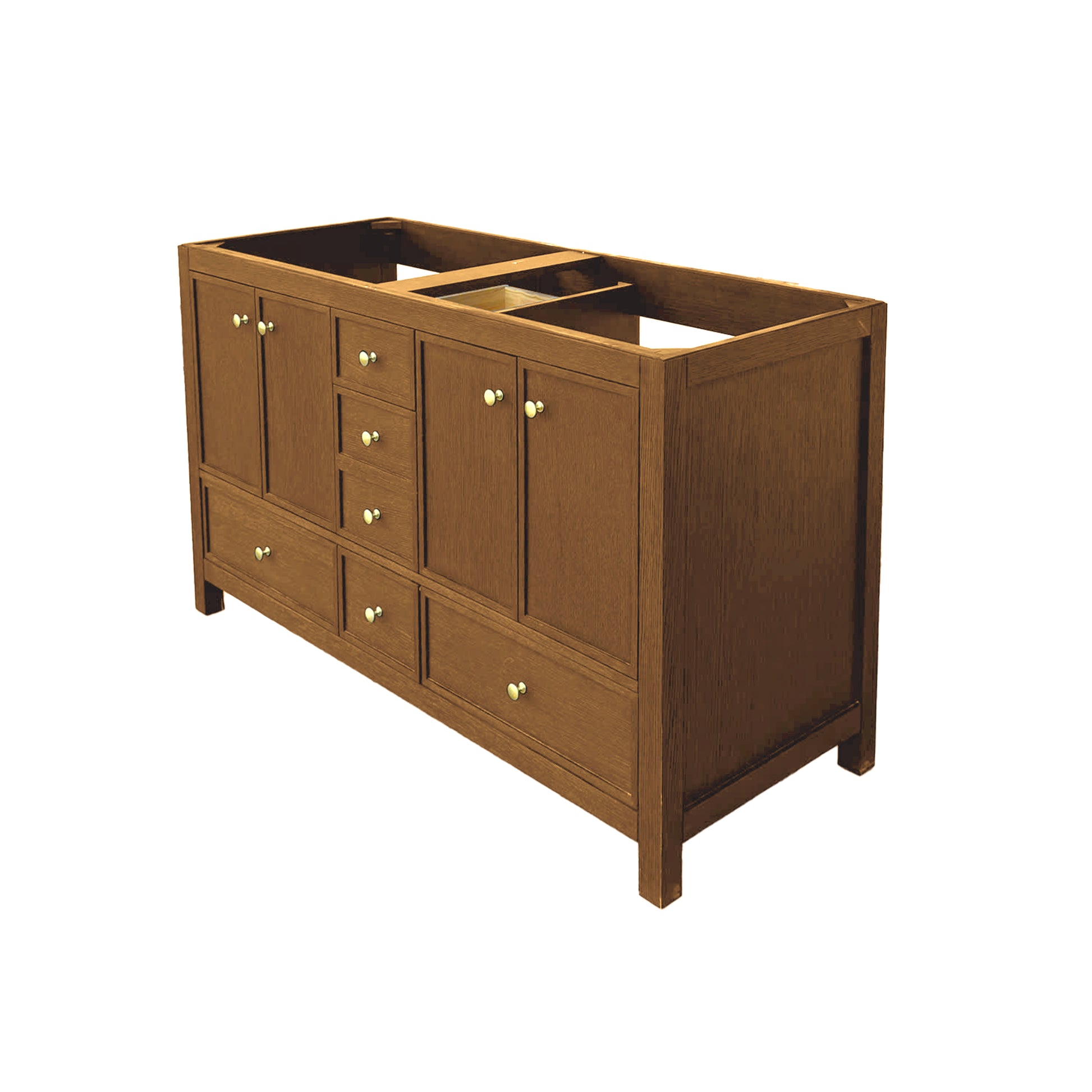 48"/60"/72" Freestanding Bathroom Vanity with Single/Double Sink & Marble Top