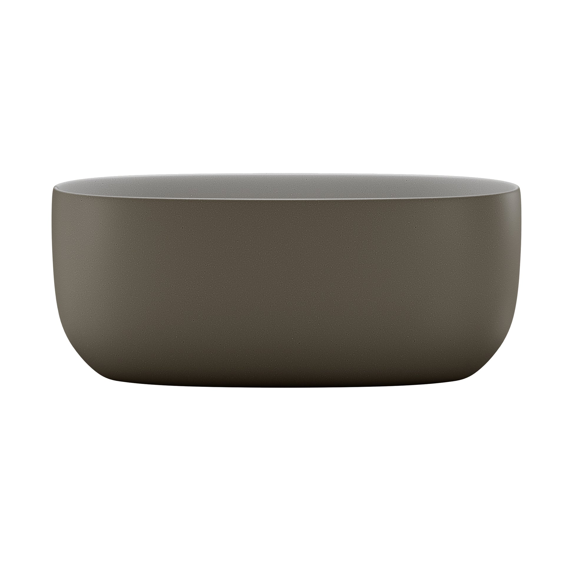 51" Freestanding Stone Resin Soaking Tub with One-Side Overflow, Turquoise Green/Beige/Cream Grey/Grey