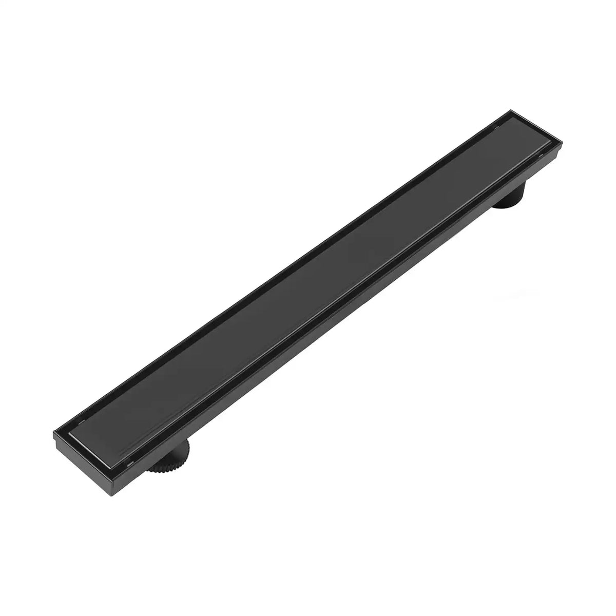 Offset Linear Shower Drain in 304 Stainless Steel with Reversible Flat and Tile Insert Cover