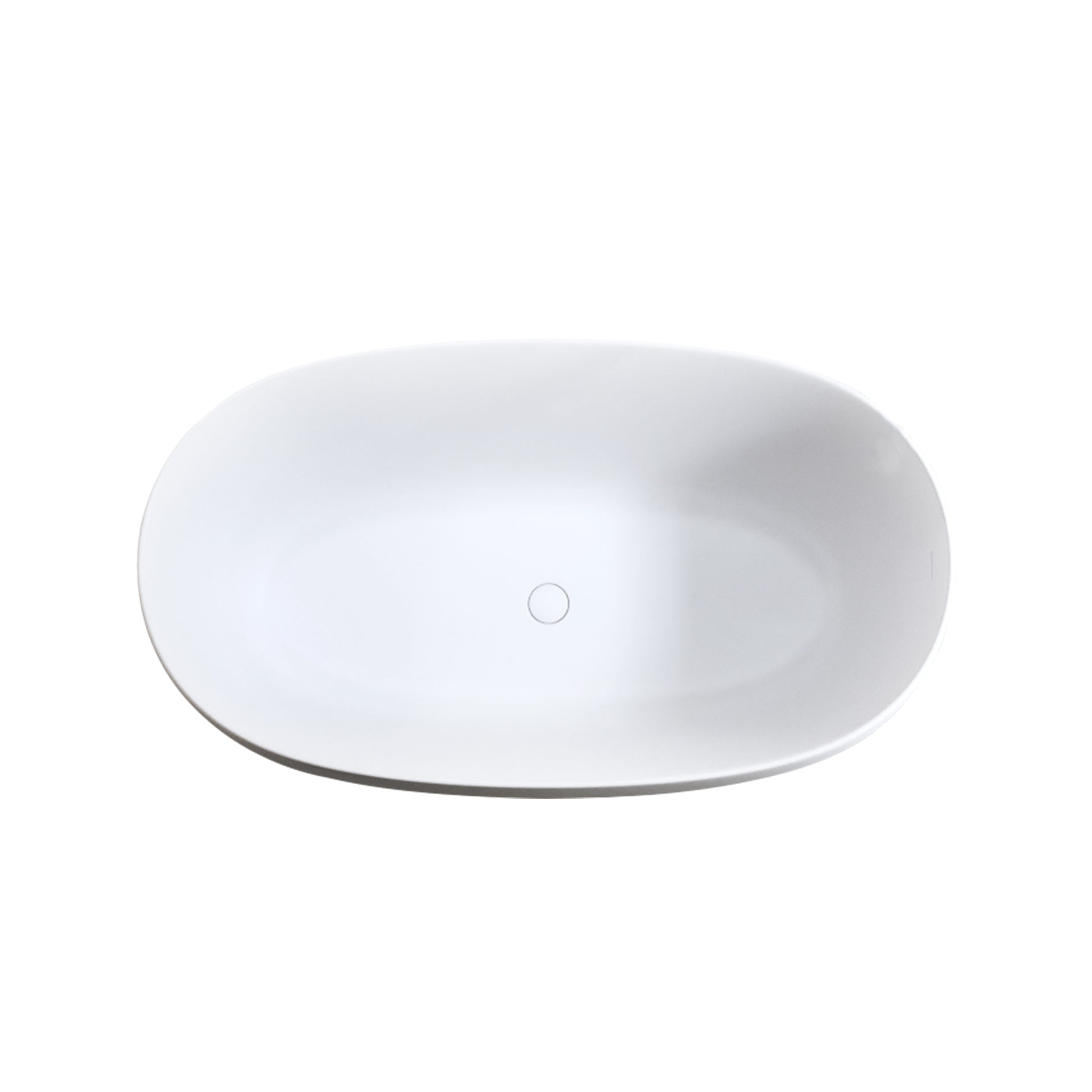 47" Freestanding Stone Resin Soaking Bathtub with Heat Retention
