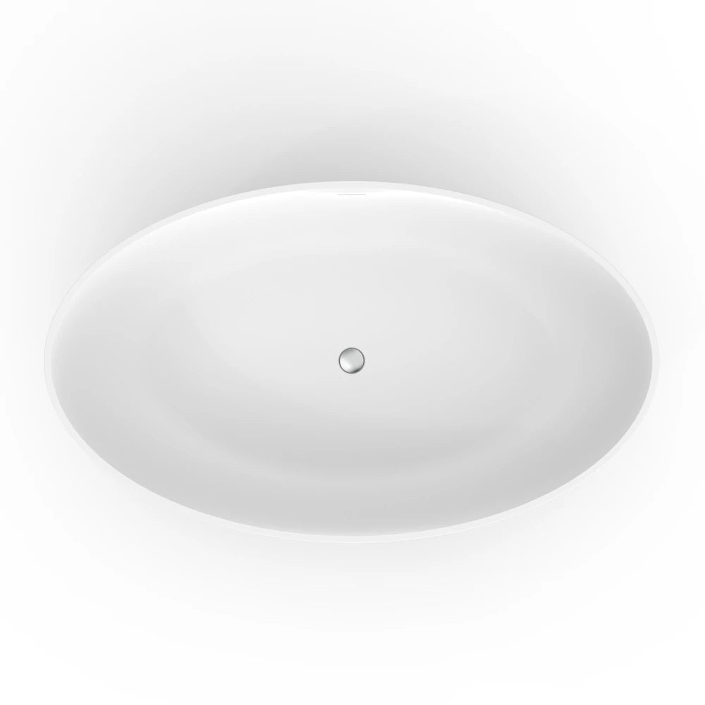 67 Inch Freestanding Solid Surface Soaking Bathtub for Bathroom